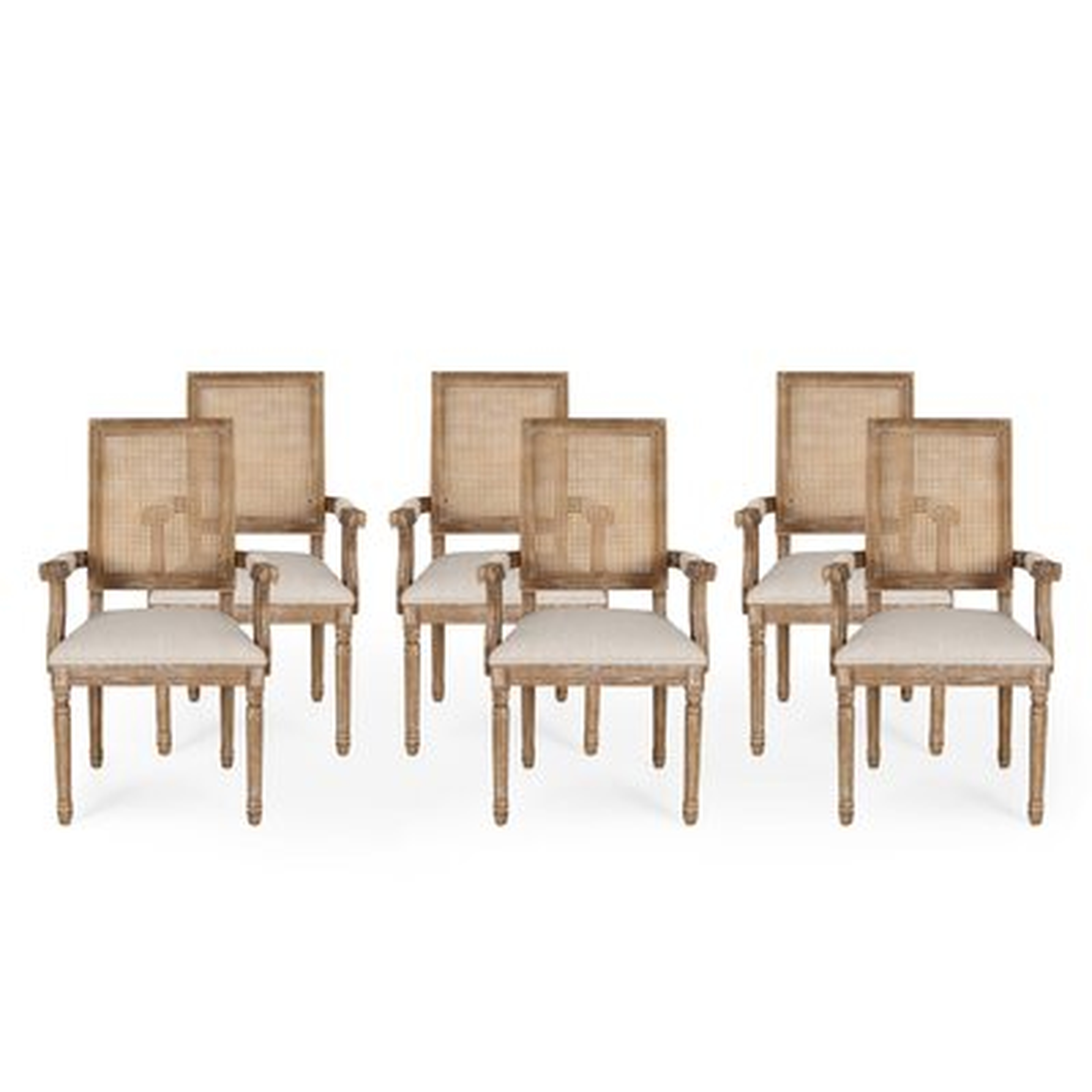 Ellome Wood And Cane Dining Chair (Set Of 6) - Wayfair