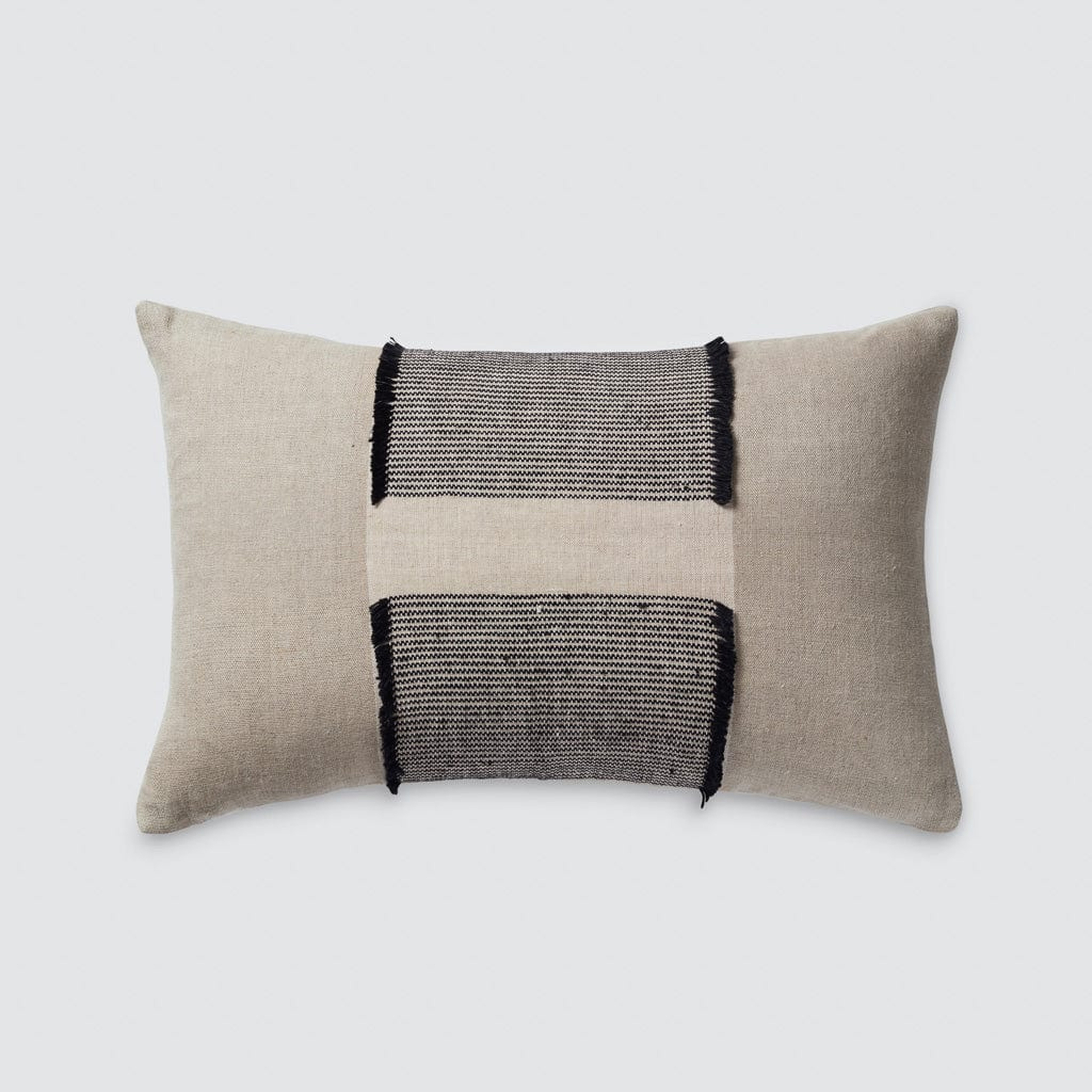 The Citizenry Mahi Lumbar Pillow | 12" x 20" | Black - The Citizenry