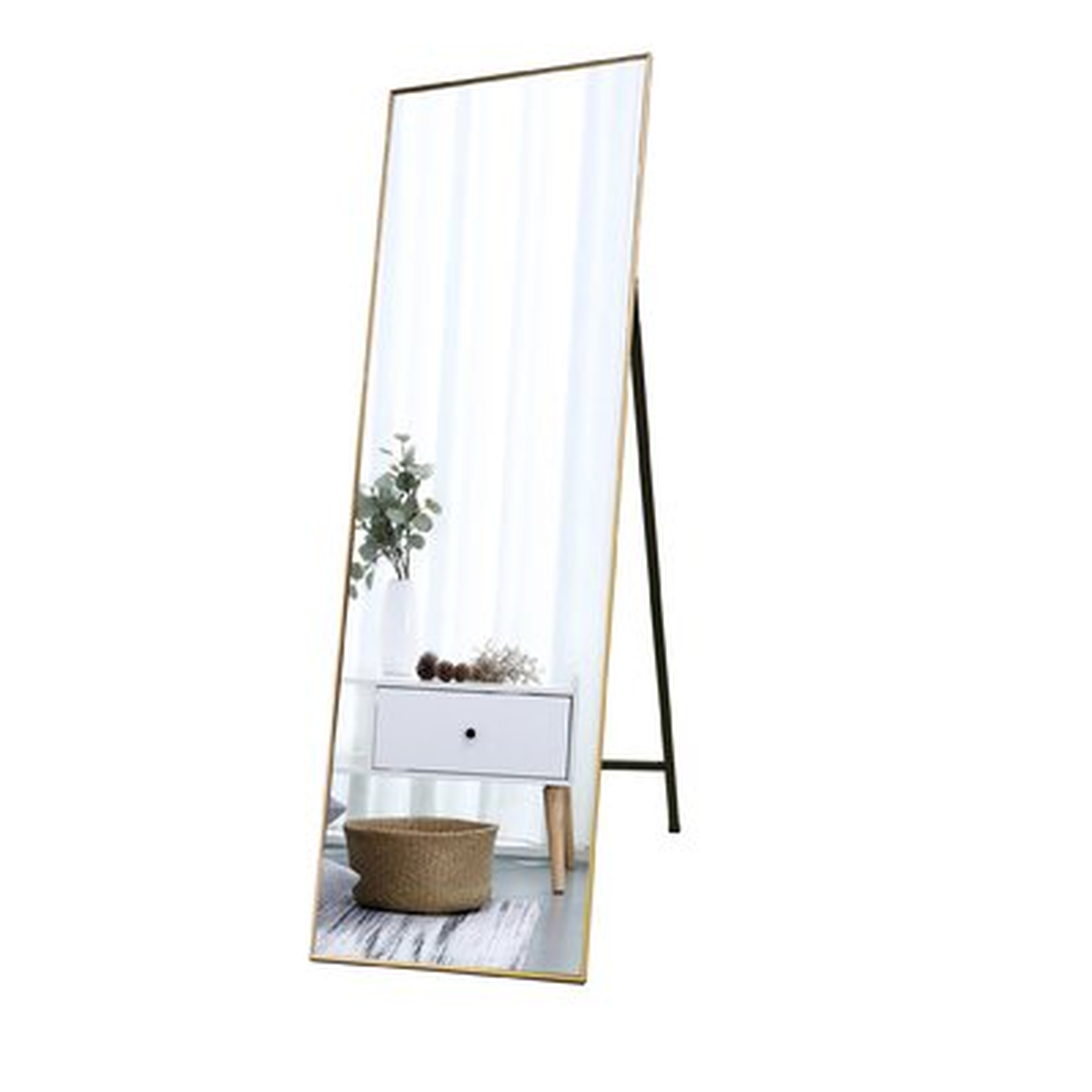 65"x22" Gold Color Mirror - Wayfair