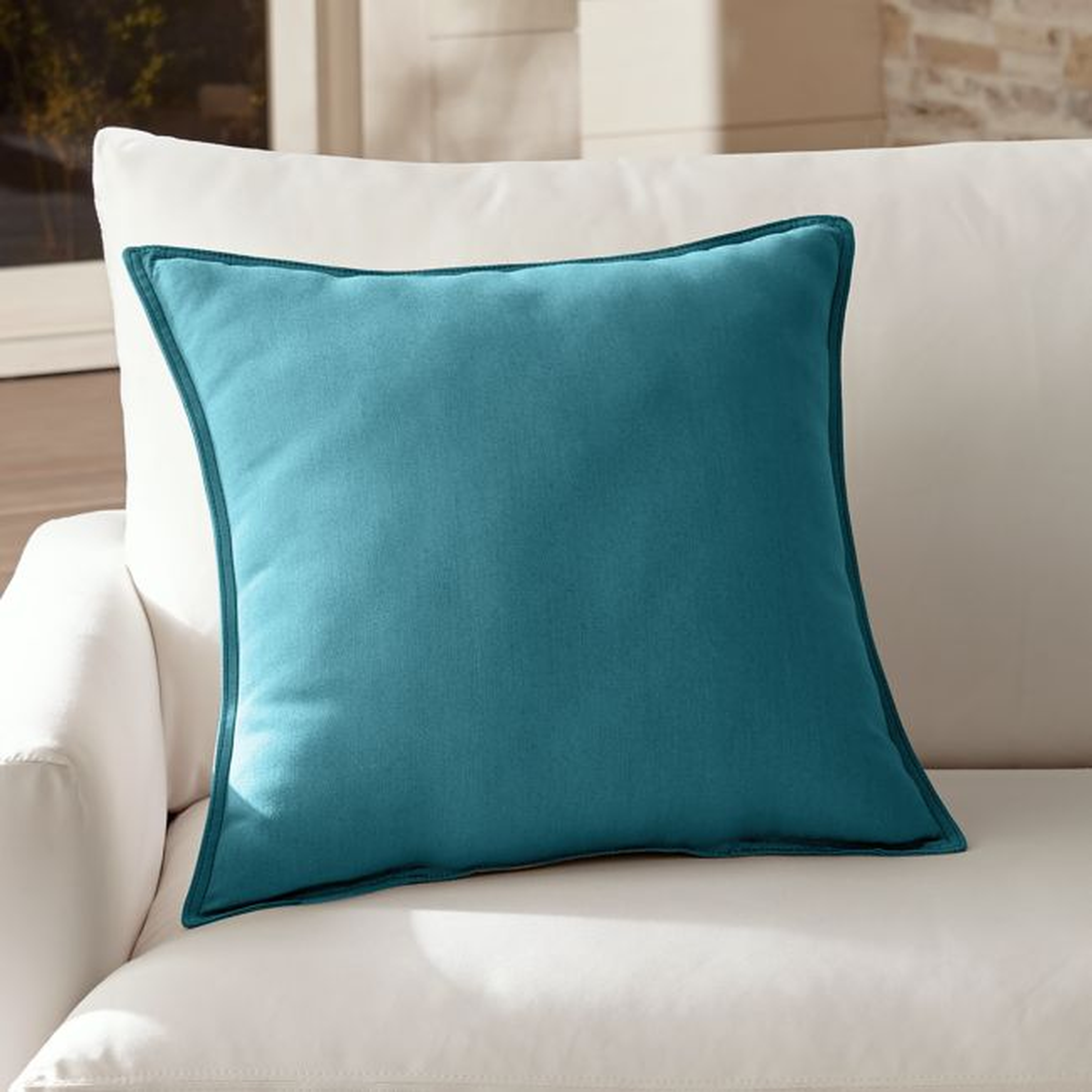 Sunbrella ® Bold Turquoise 20" Outdoor Pillow - Crate and Barrel
