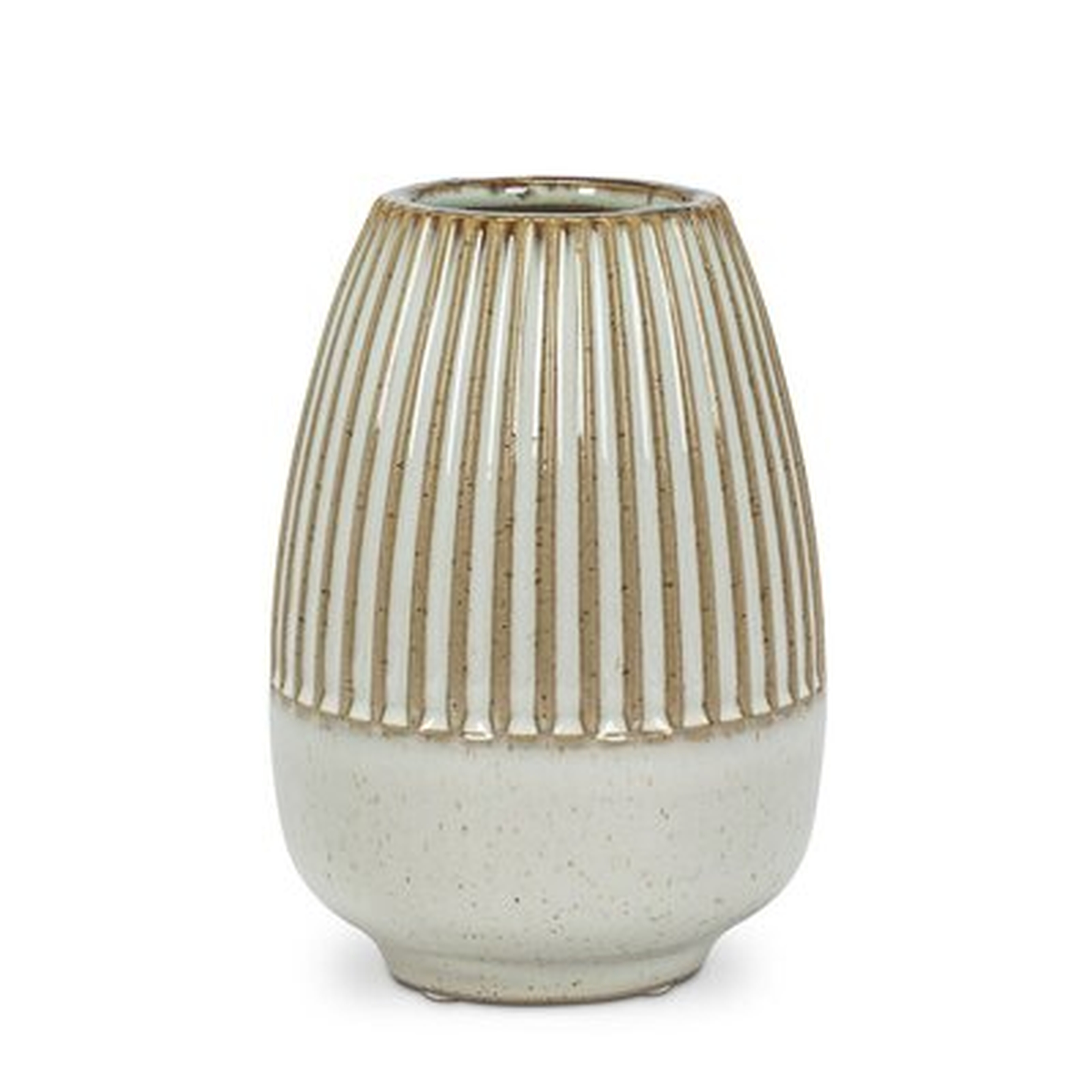 Carlinville Whitewash 3.5" Stoneware Table Vase - Wayfair