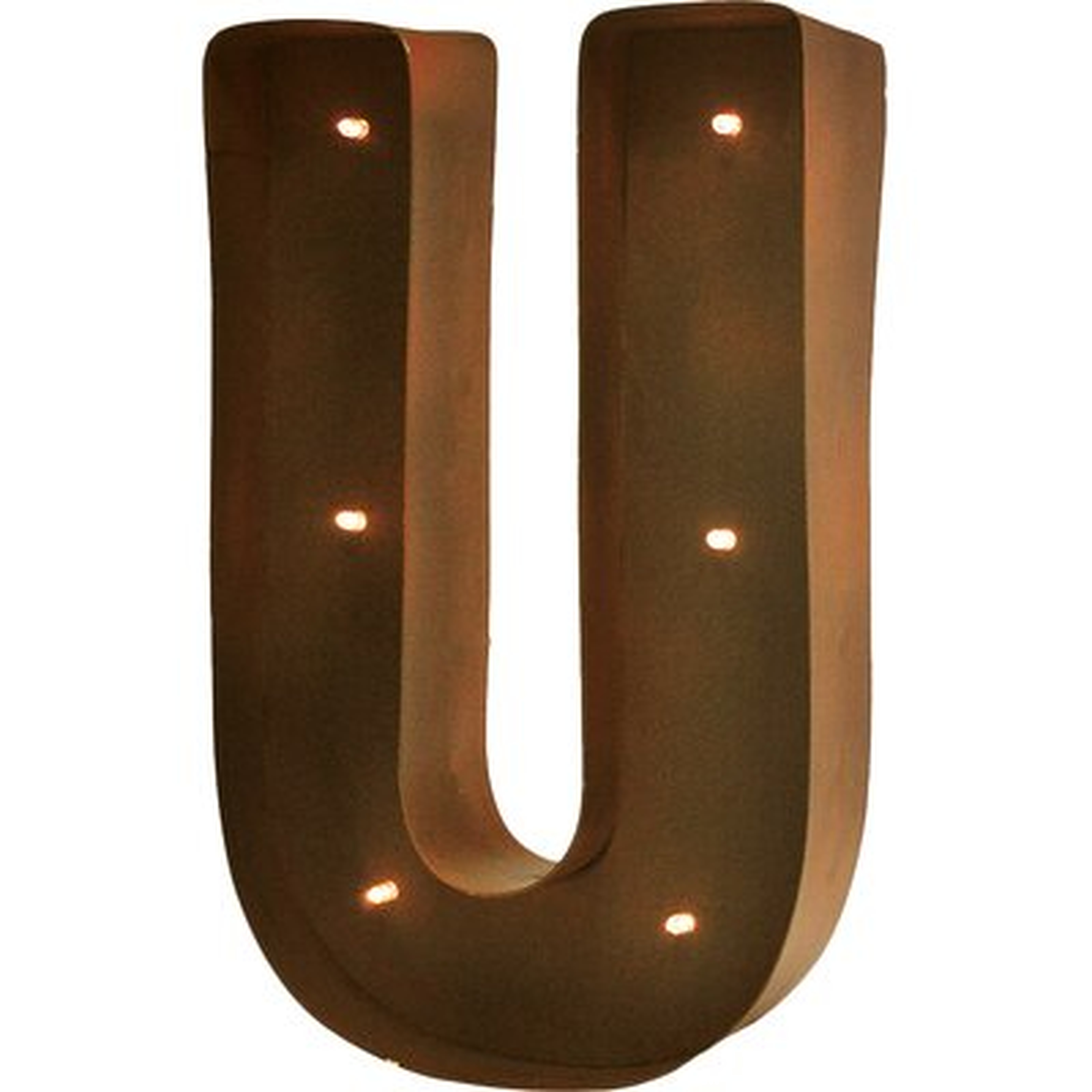 Moscato Rustic Vintage Letter LED Marquee Sign - Wayfair