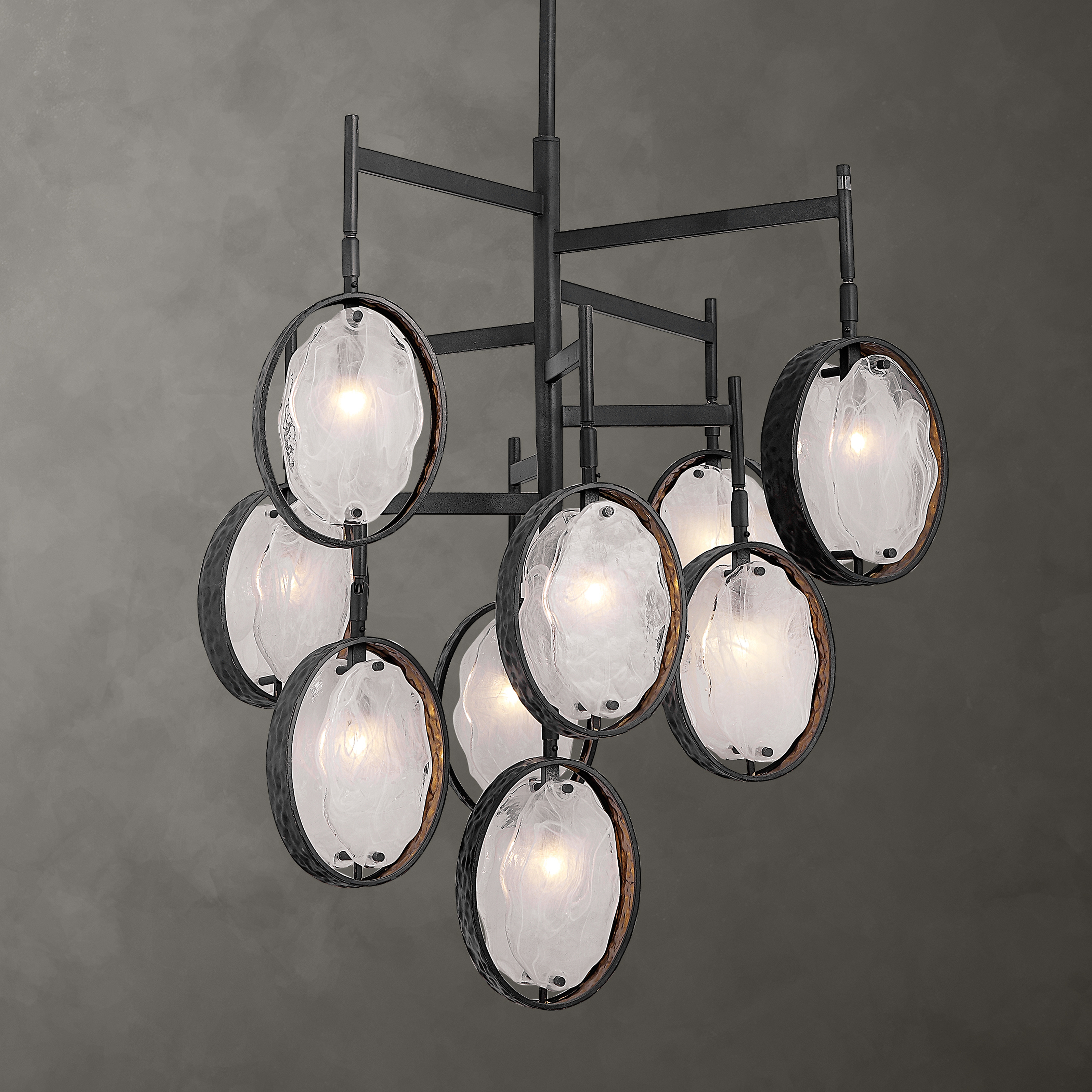 Maxin Dark Bronze 9 Light Chandelier - Uttermost