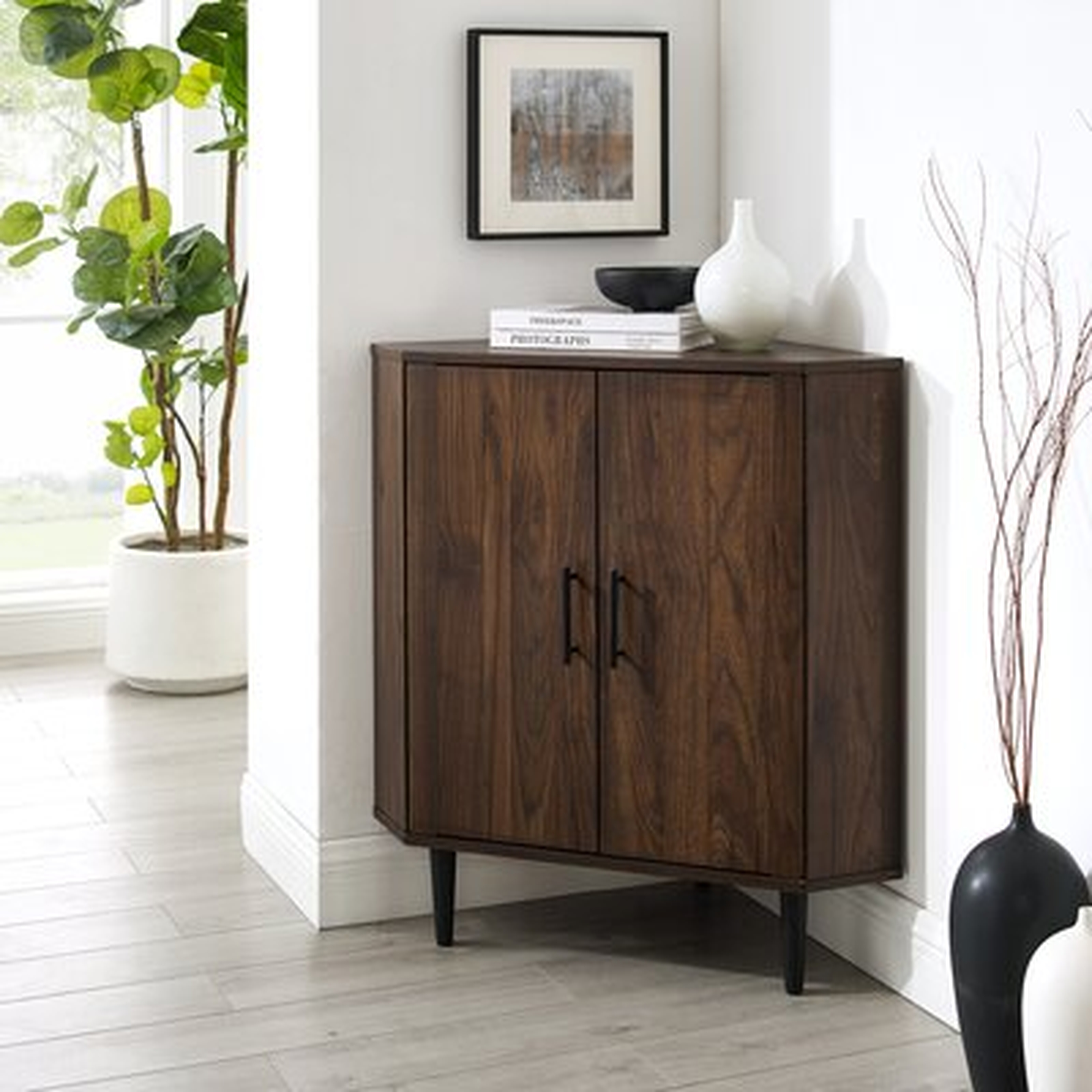 Darlinda 32'' Tall 2 - Door Corner Accent Cabinet - Wayfair