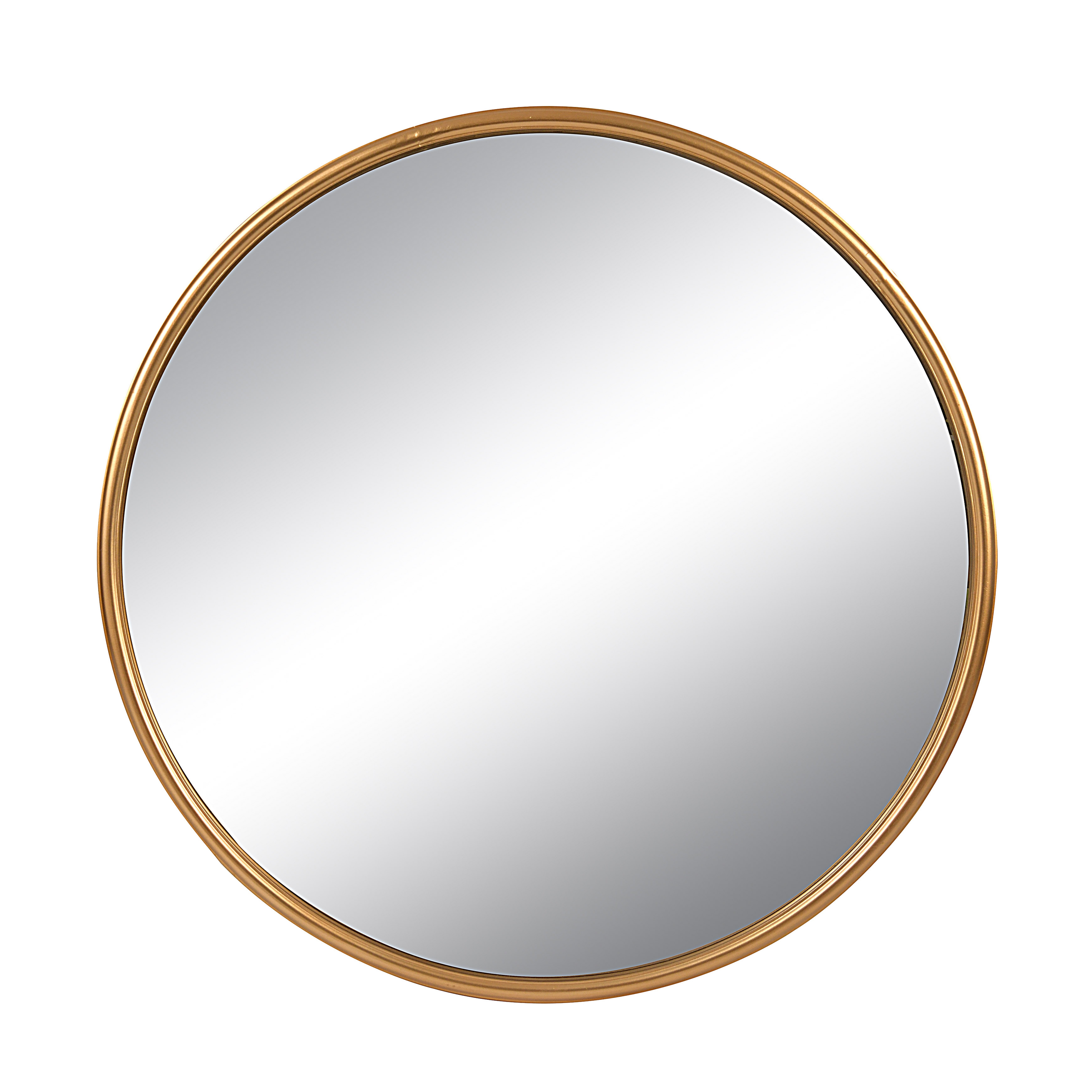 Round Metal Wall Mirror, Gold, 36" - Nomad Home