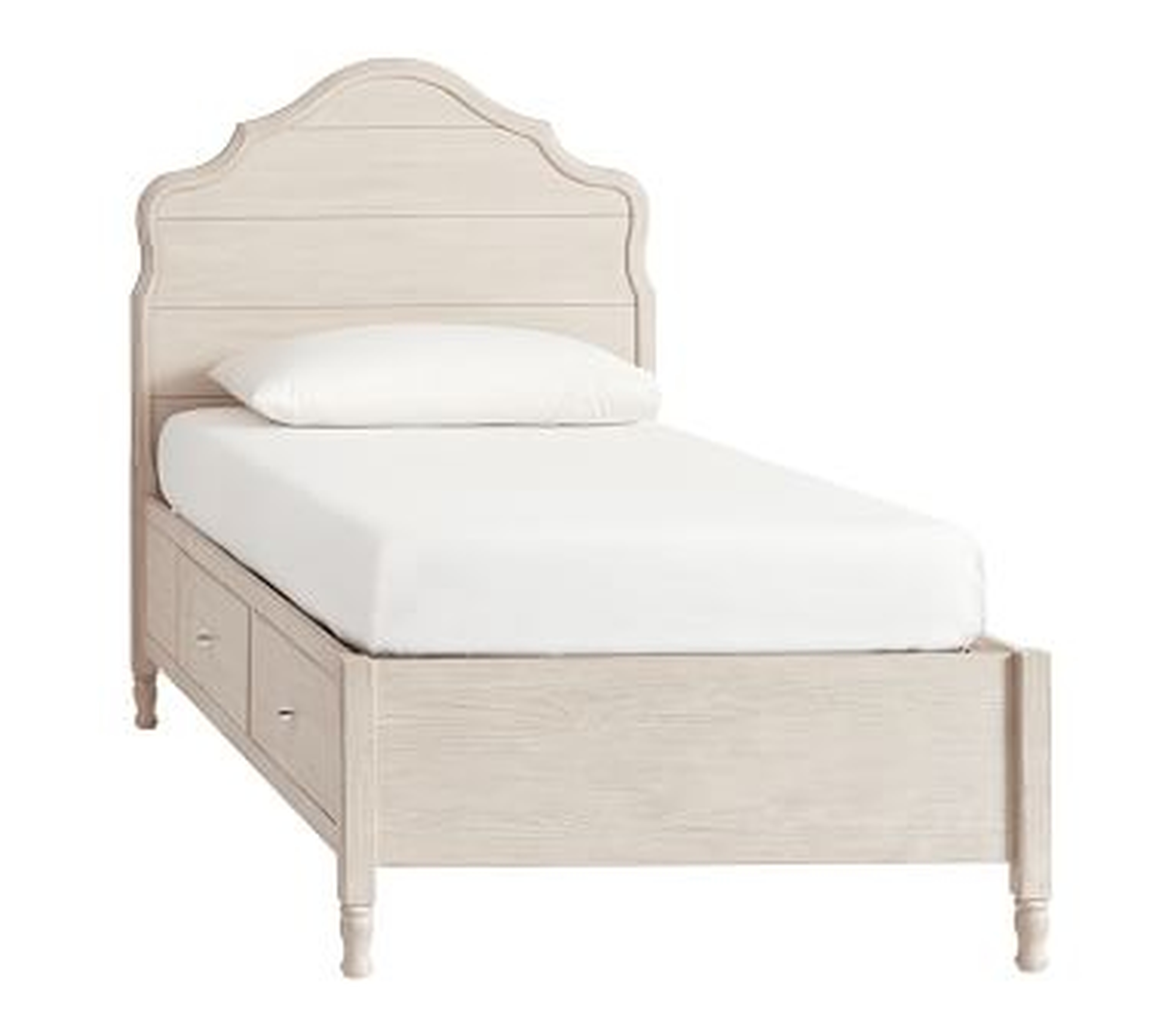 Juliette Storage Bed, Full, Weathered White, Flat Rate - Pottery Barn Kids