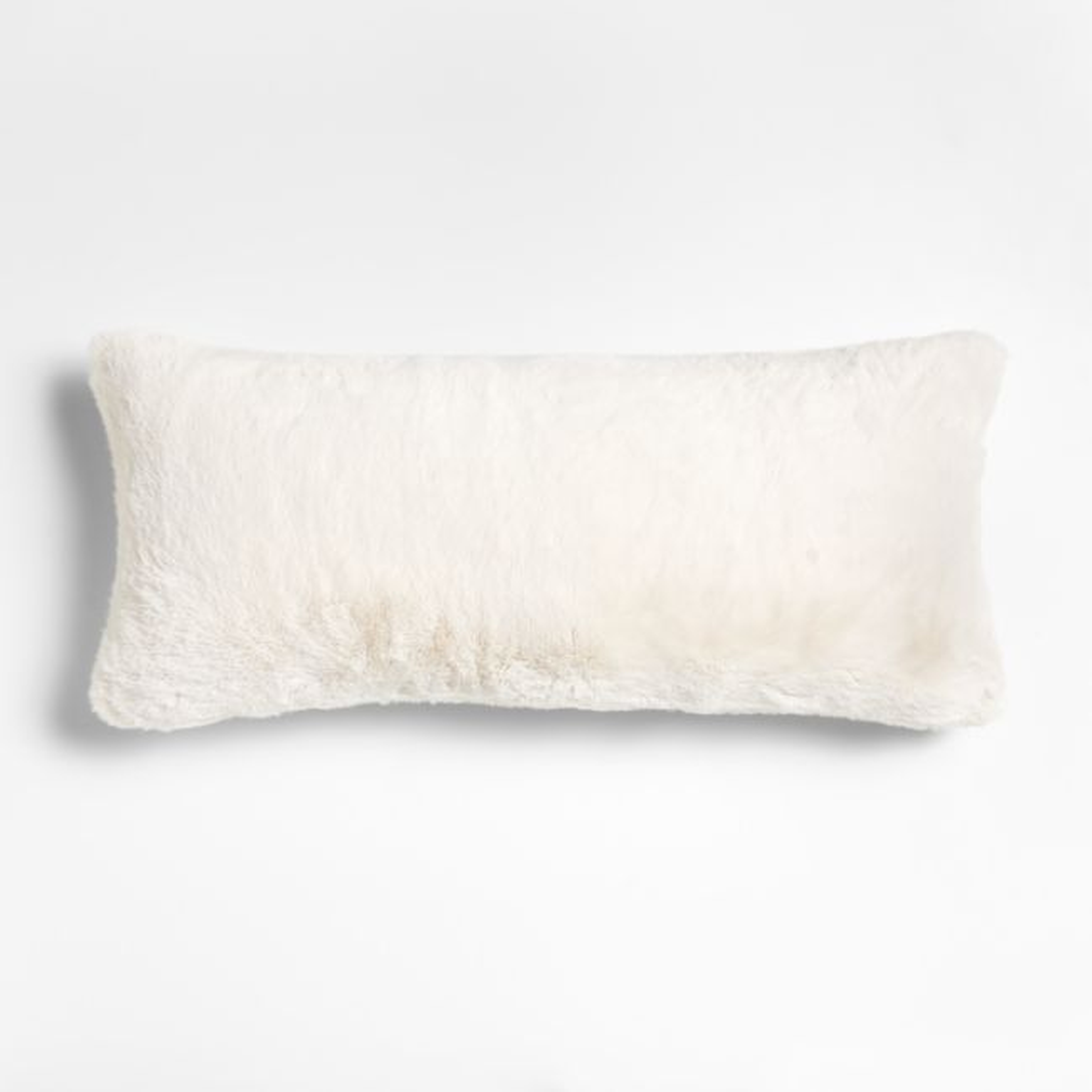 Ivory Faux Fur Throw Pillow Cover 36"x16" - Crate and Barrel