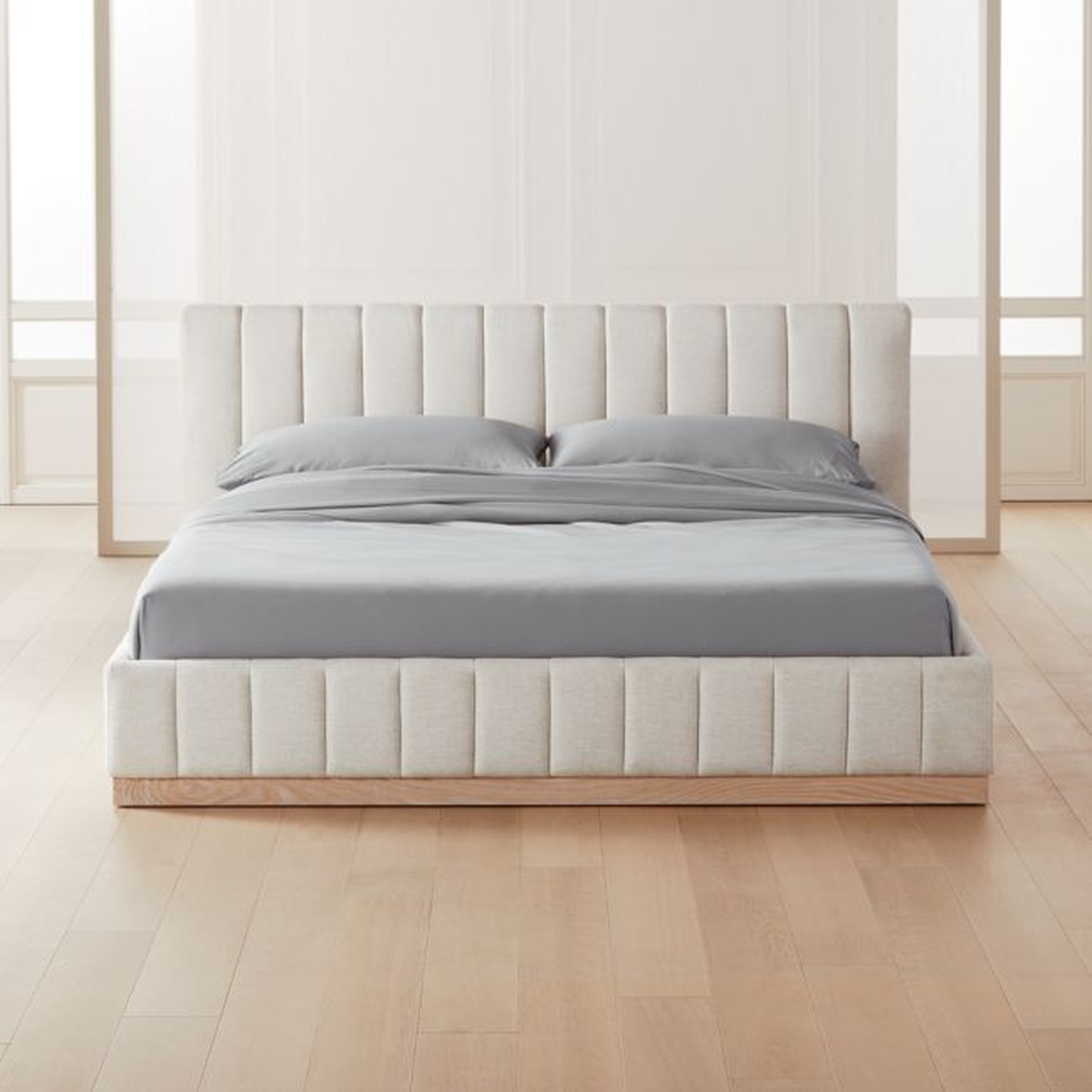 Forte Channeled White California King Bed - CB2