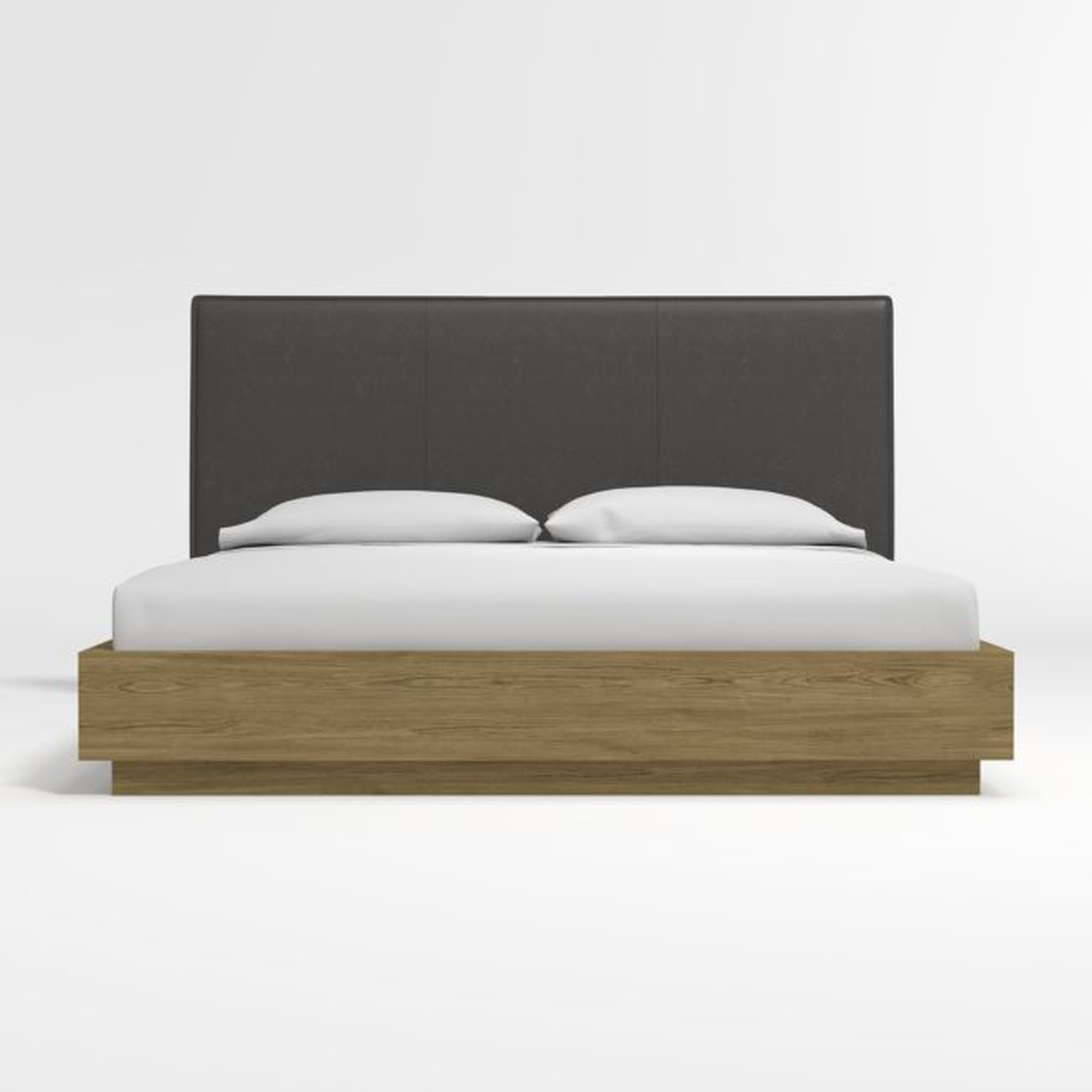 Flange King Headboard with Batten Plinth-Base Bed - Crate and Barrel