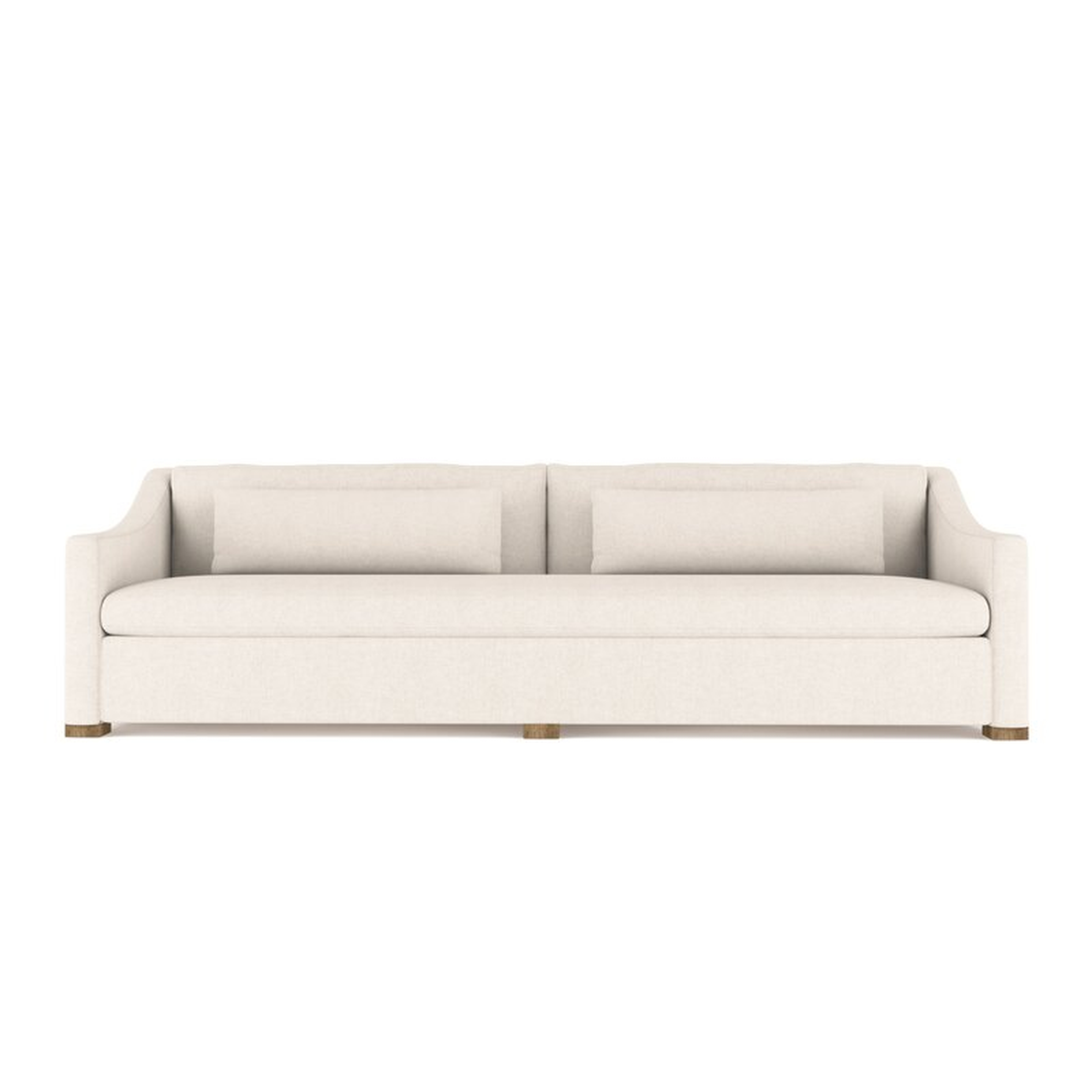 Tandem Arbor Cooper Sofa Upholstery: Velvet Alabaster, Size: 32.5" H x 120" W x 43" D - Perigold