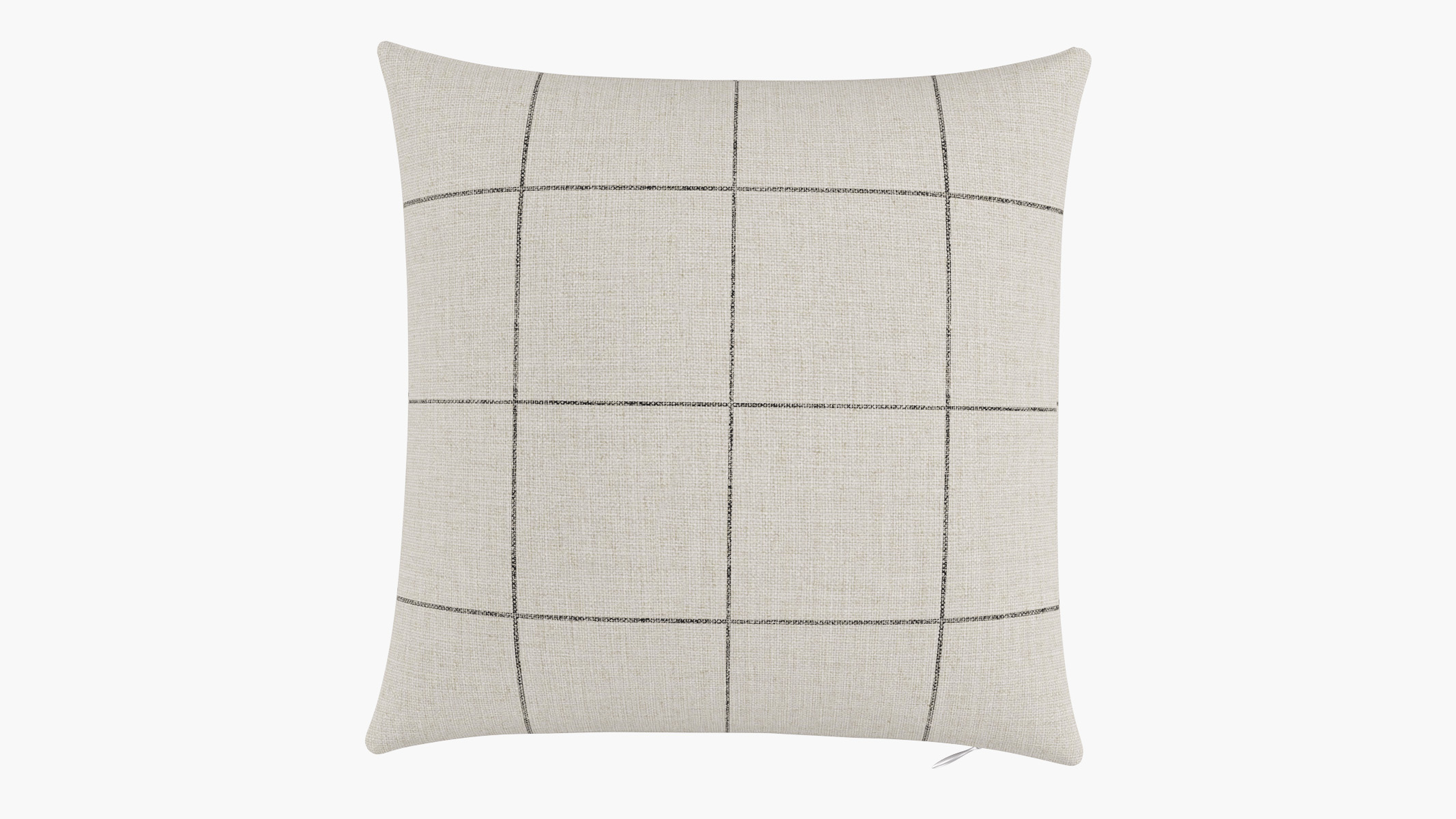 Throw Pillow 16", Coal Windowpane, 16" x 16" - The Inside