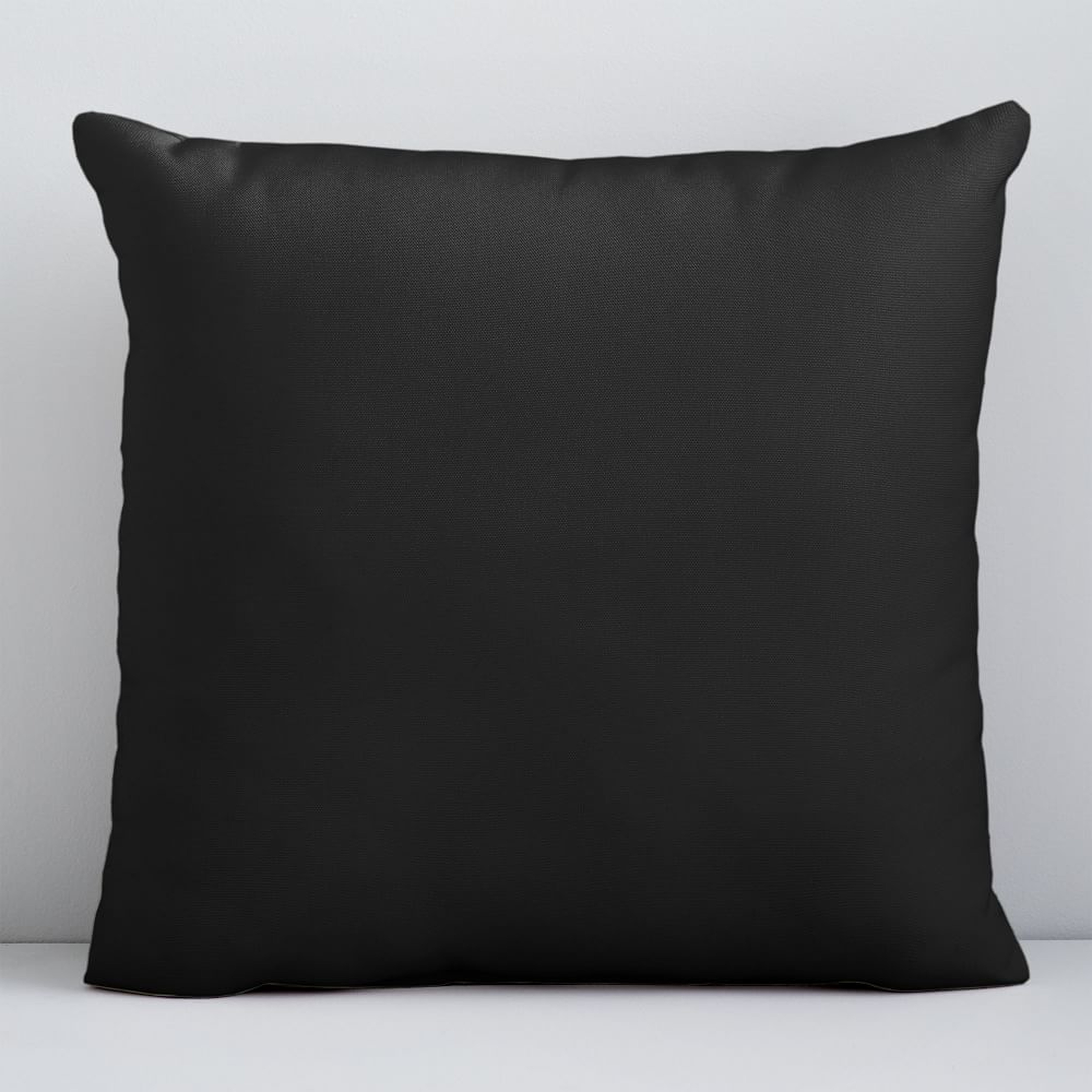 MTO Sunbrella(R) Indoor/Outdoor Canvas Pillow, 24"x24", Black - West Elm