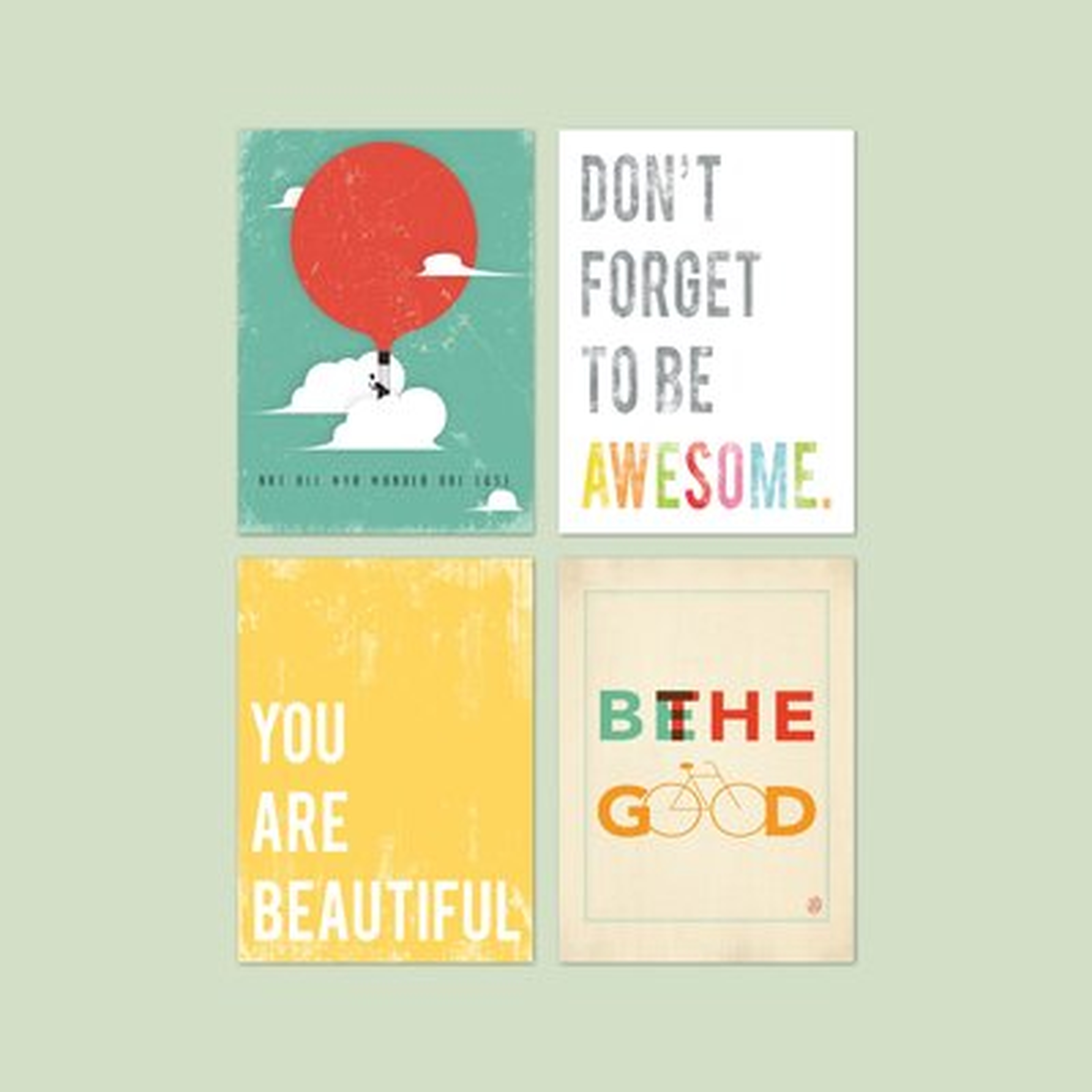 Leasure Inspirational Artwork 4 - Piece Paper Print Set - Wayfair
