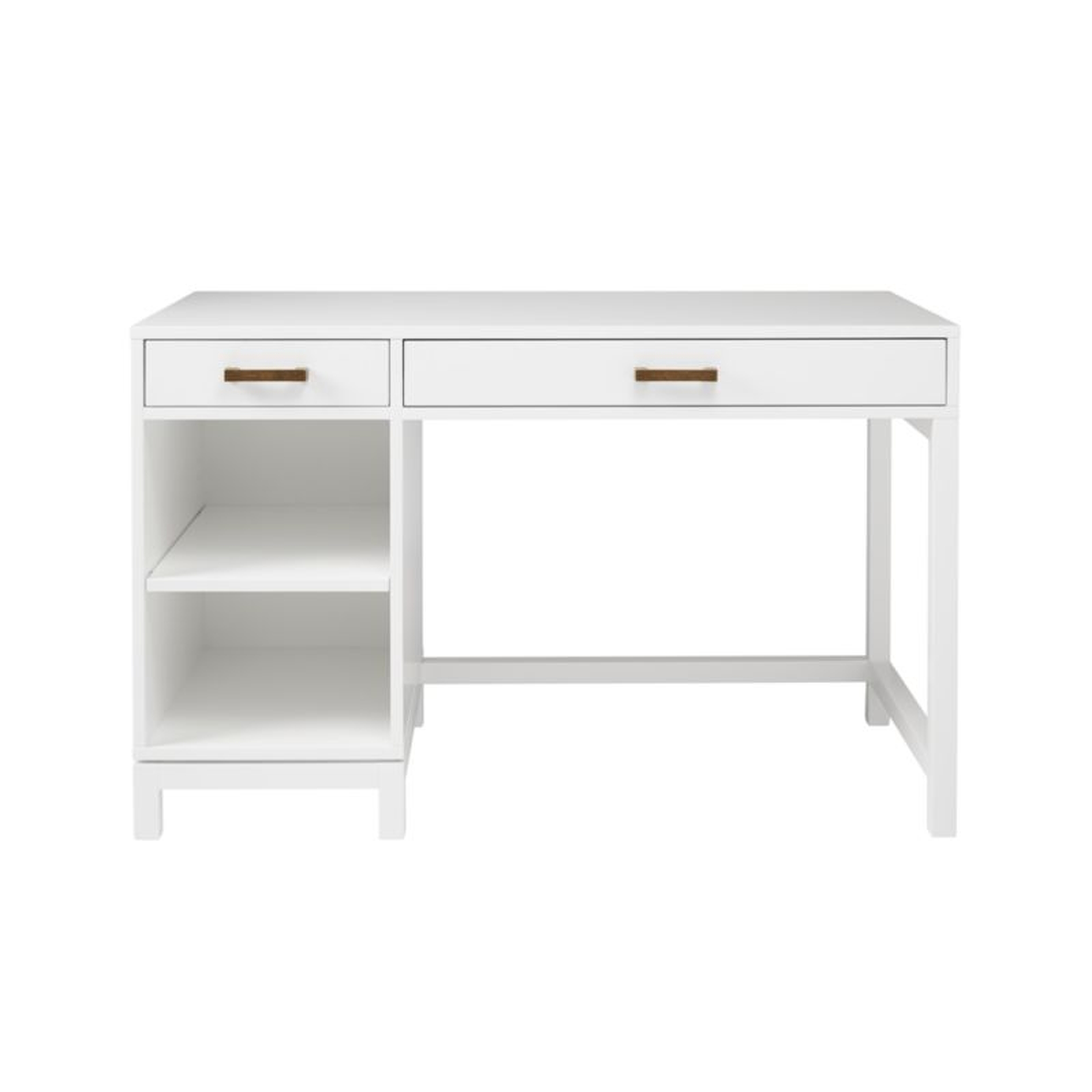 Parke White Wood 2-Drawer Kids Desk - Crate & Kids