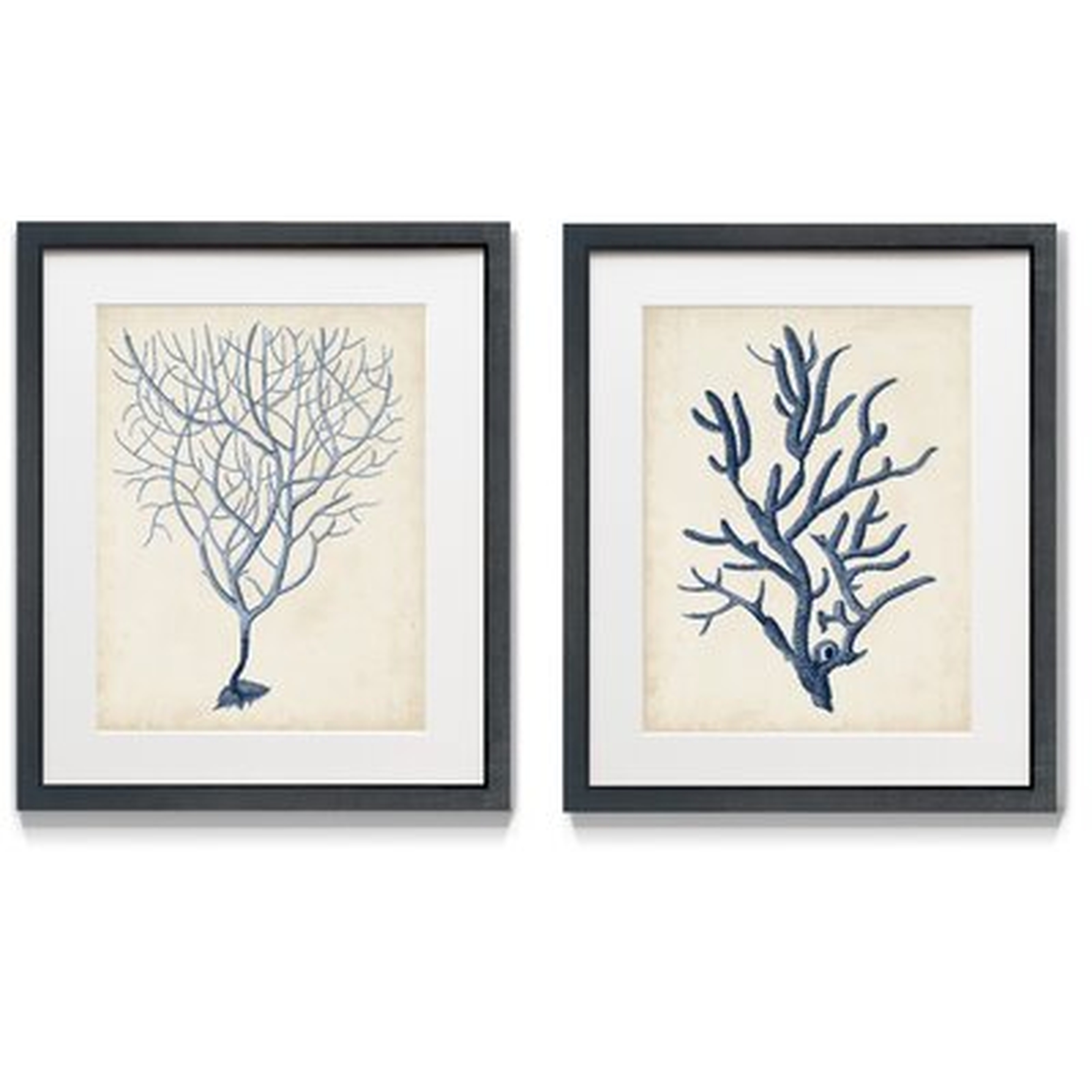 Graphic Foliage IV - 2 Piece Picture Frame Painting Print Set on Paper - Wayfair