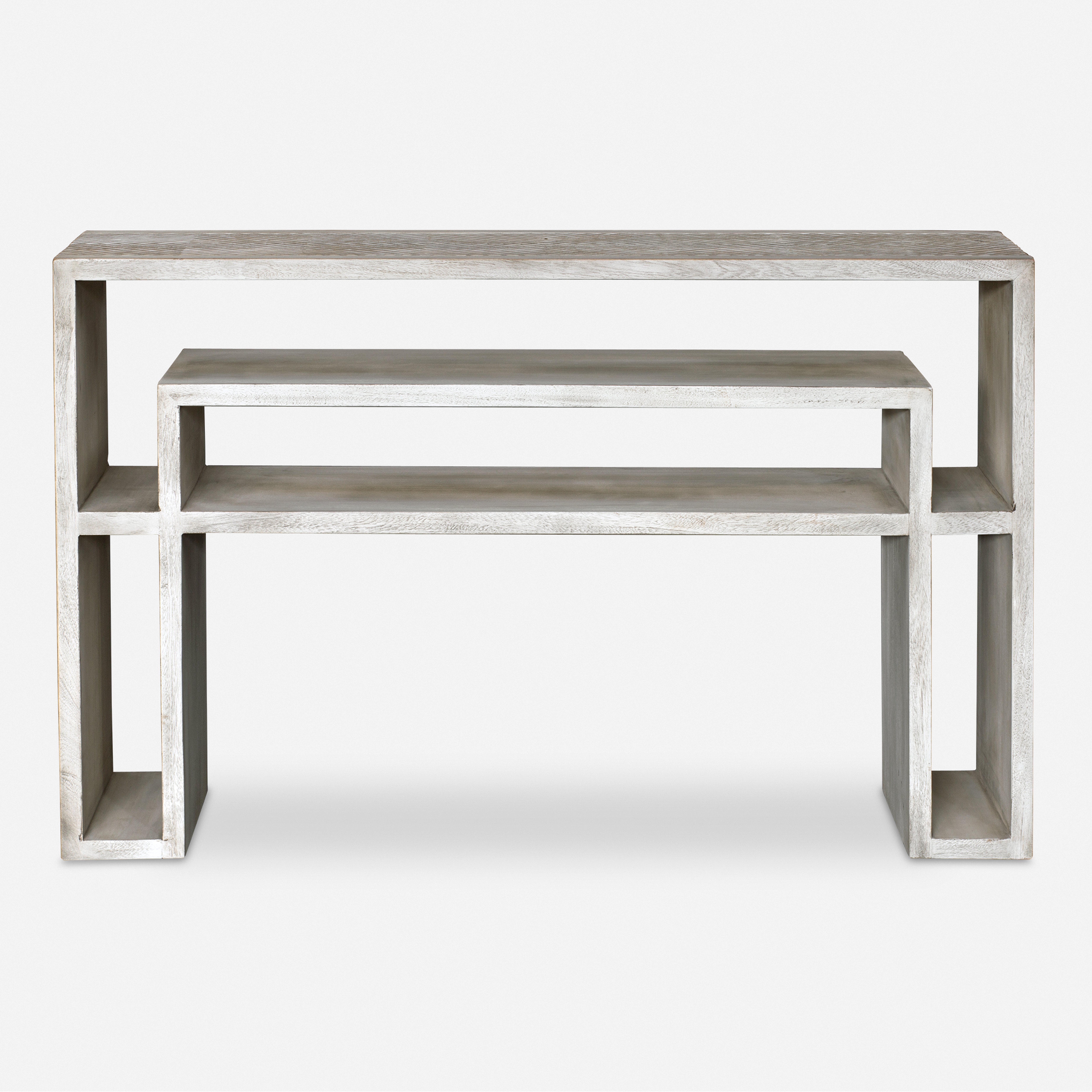 Genara Bone White Carved Console Table - Uttermost
