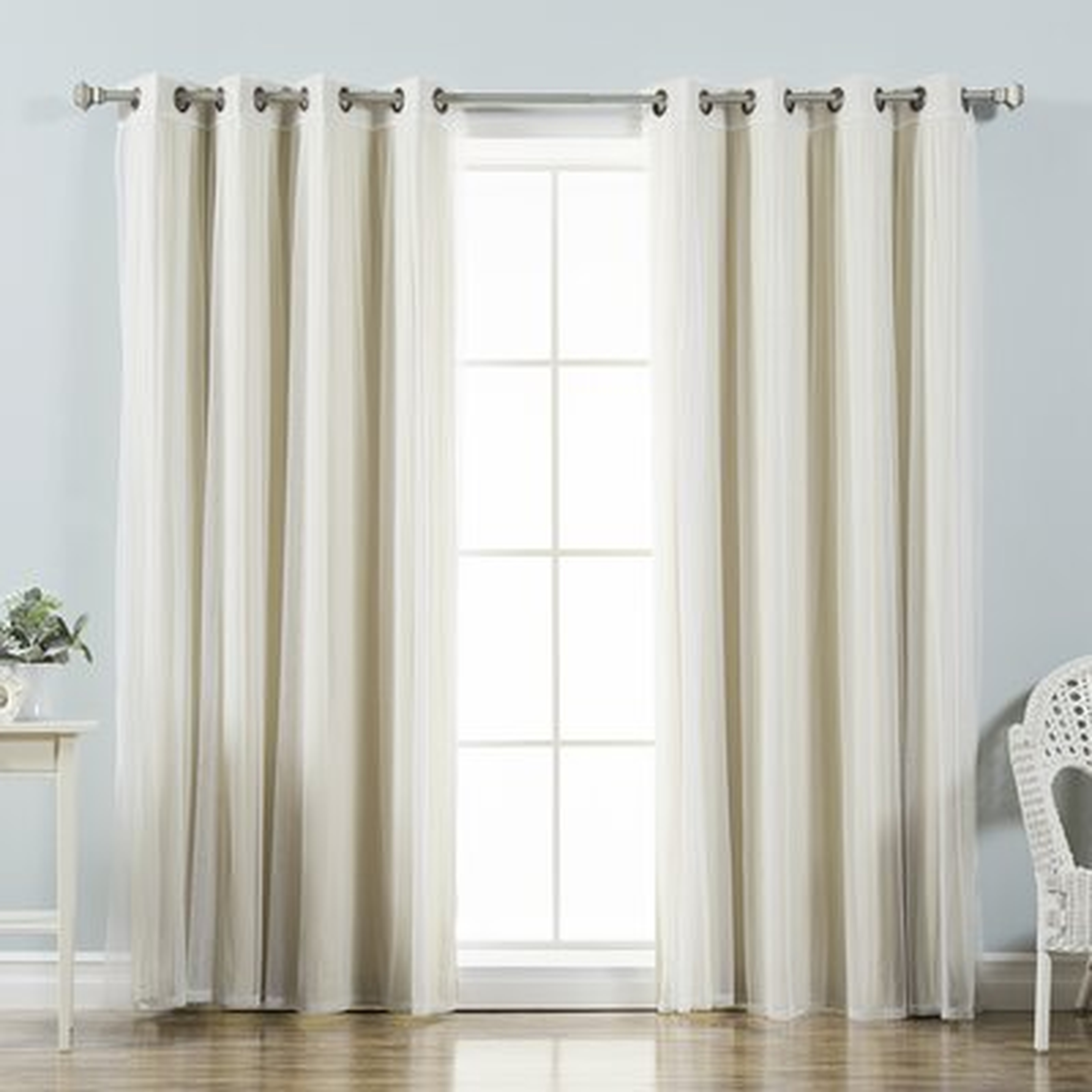 Feaster Solid Blackout Thermal Grommet Curtain Panels - Birch Lane
