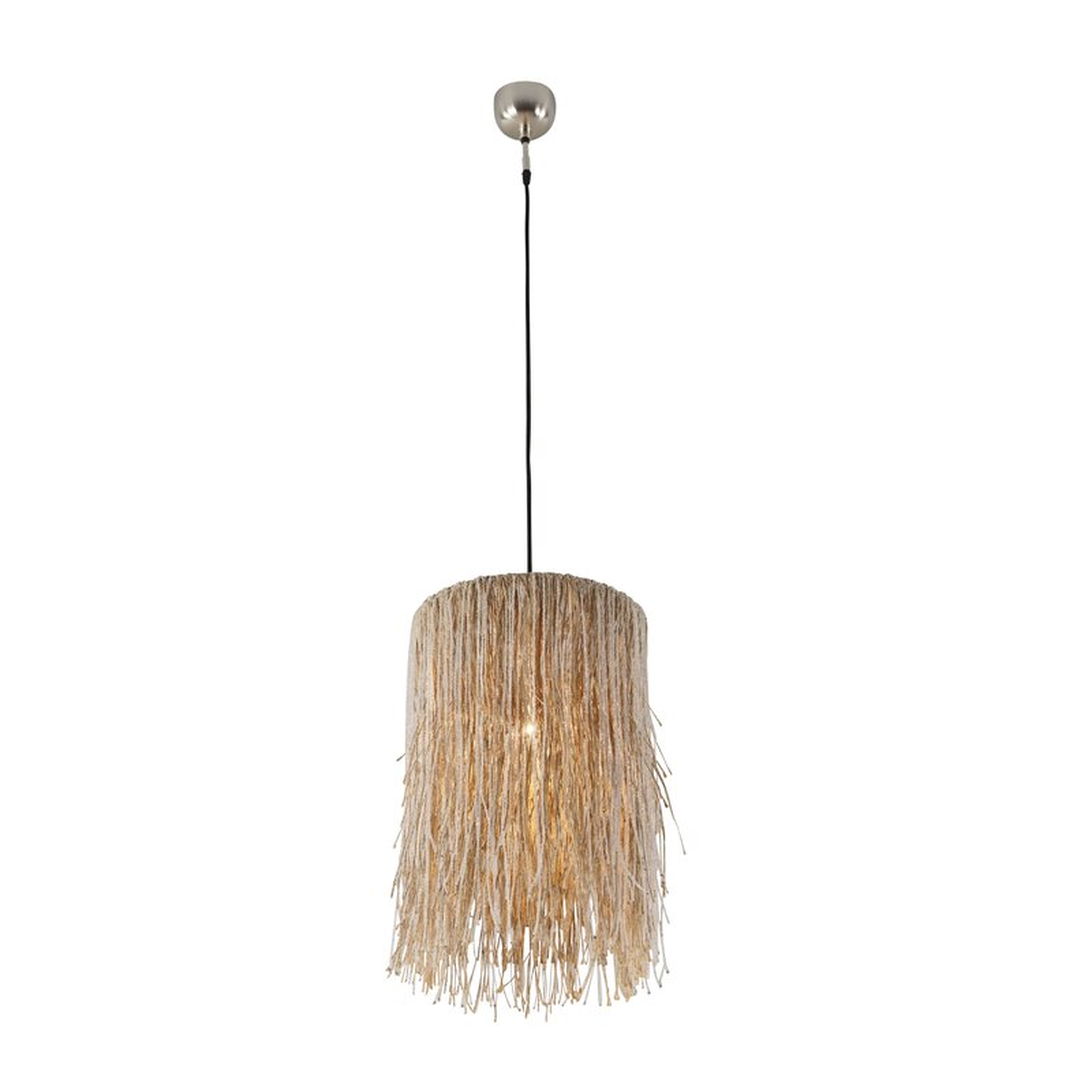 Home Trends & Design Bali 1 - Light Single Cylinder Pendant with Beaded Accents - Perigold