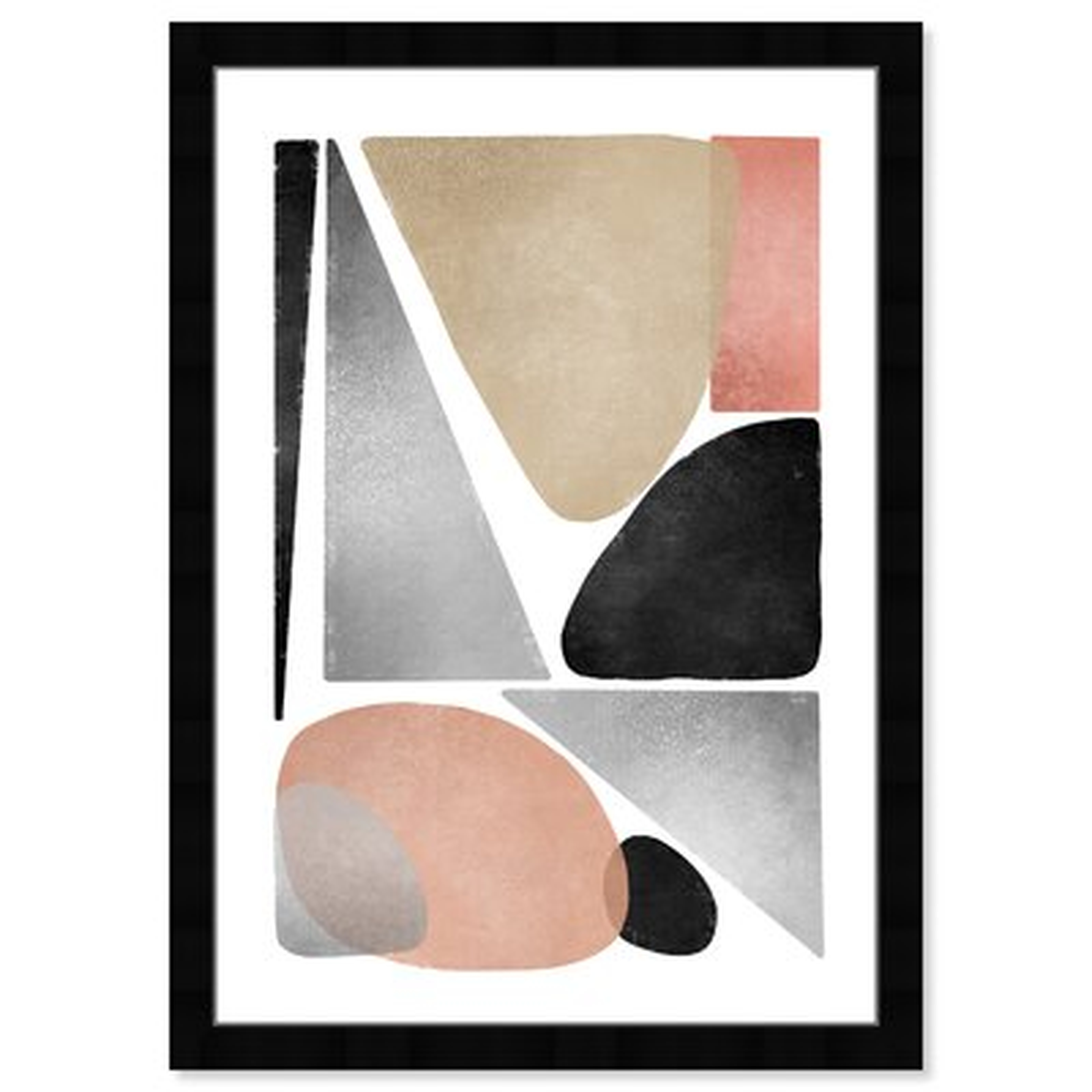 'Abstract The Patio Earthtones Shapes' - Picture Frame Graphic Art Print on Paper - Wayfair