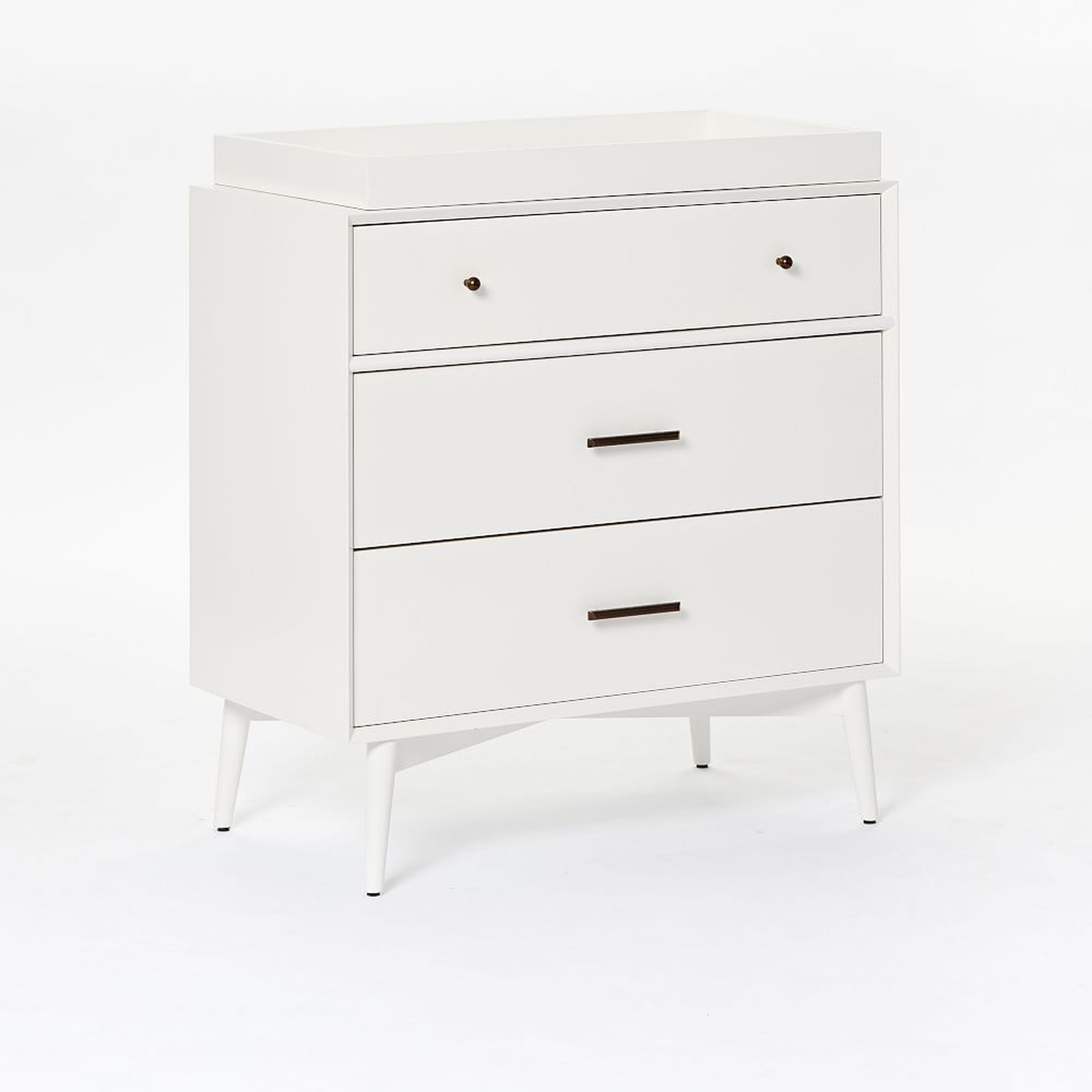 Mid-Century 3-Drawer Changing Table, White, WE Kids - West Elm