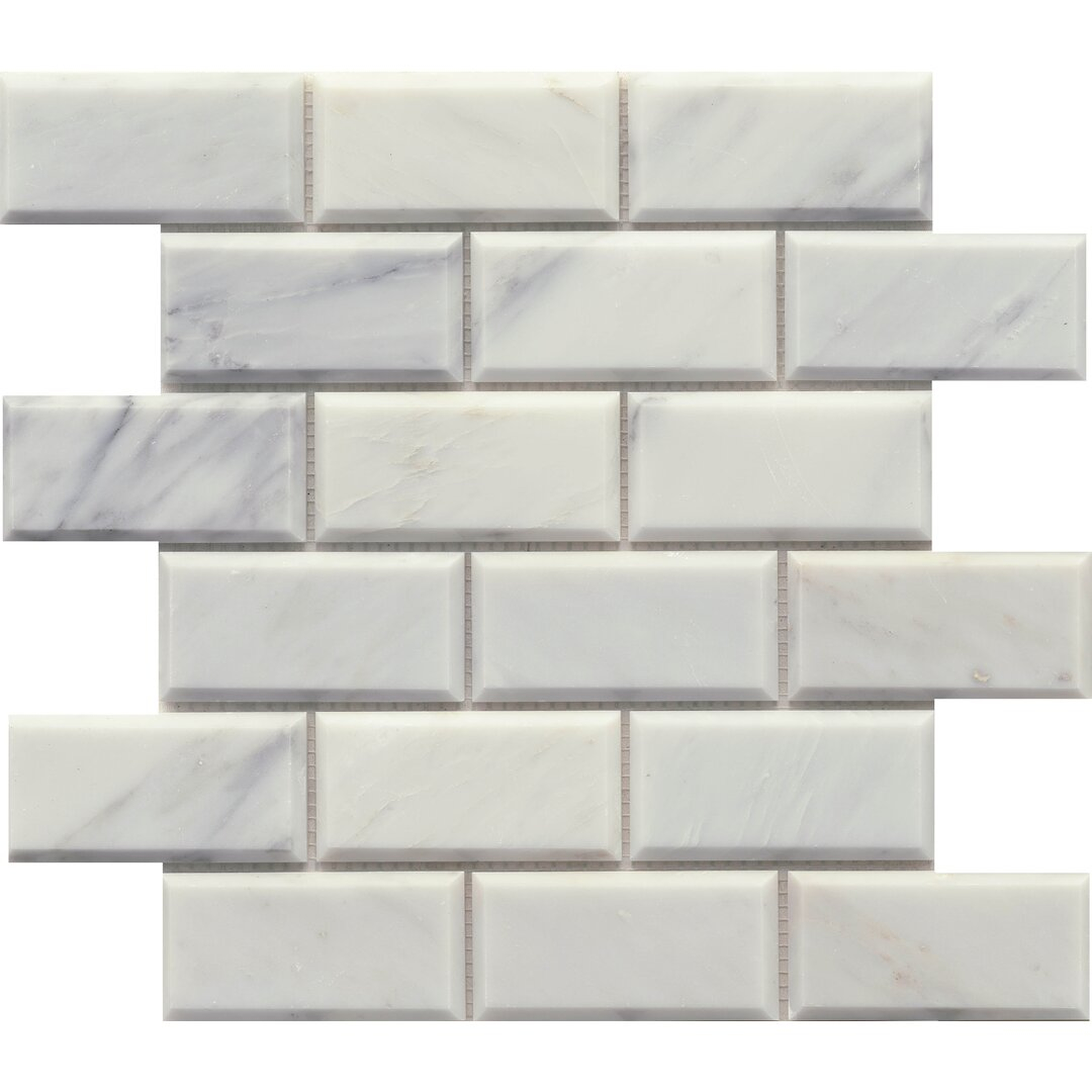 "Emser Tile 2"" x 4"" Marble Brick Joint Mosaic Tile" - Perigold