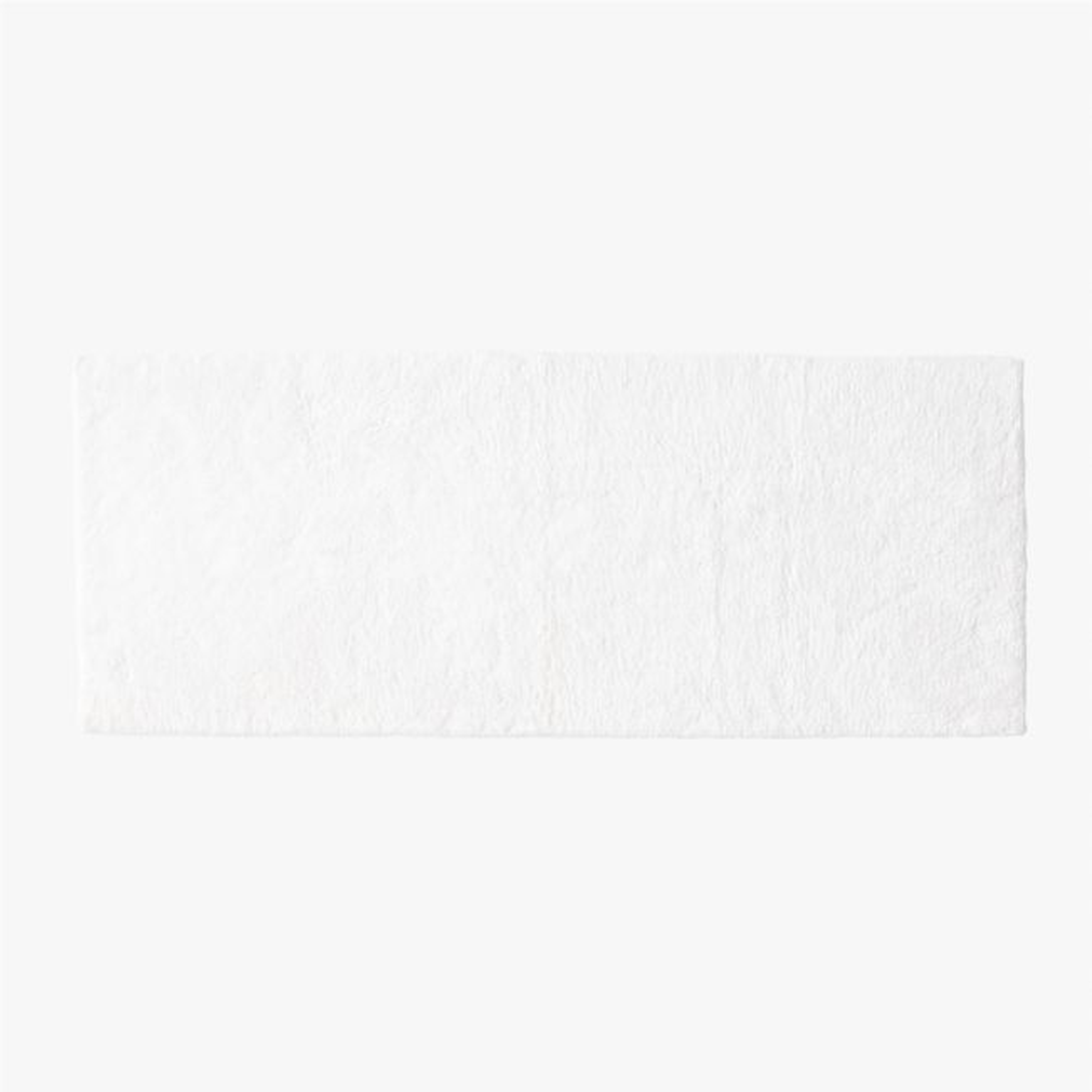 Brooks Organic Cotton White Bath Runner Rug 24"x60" - CB2
