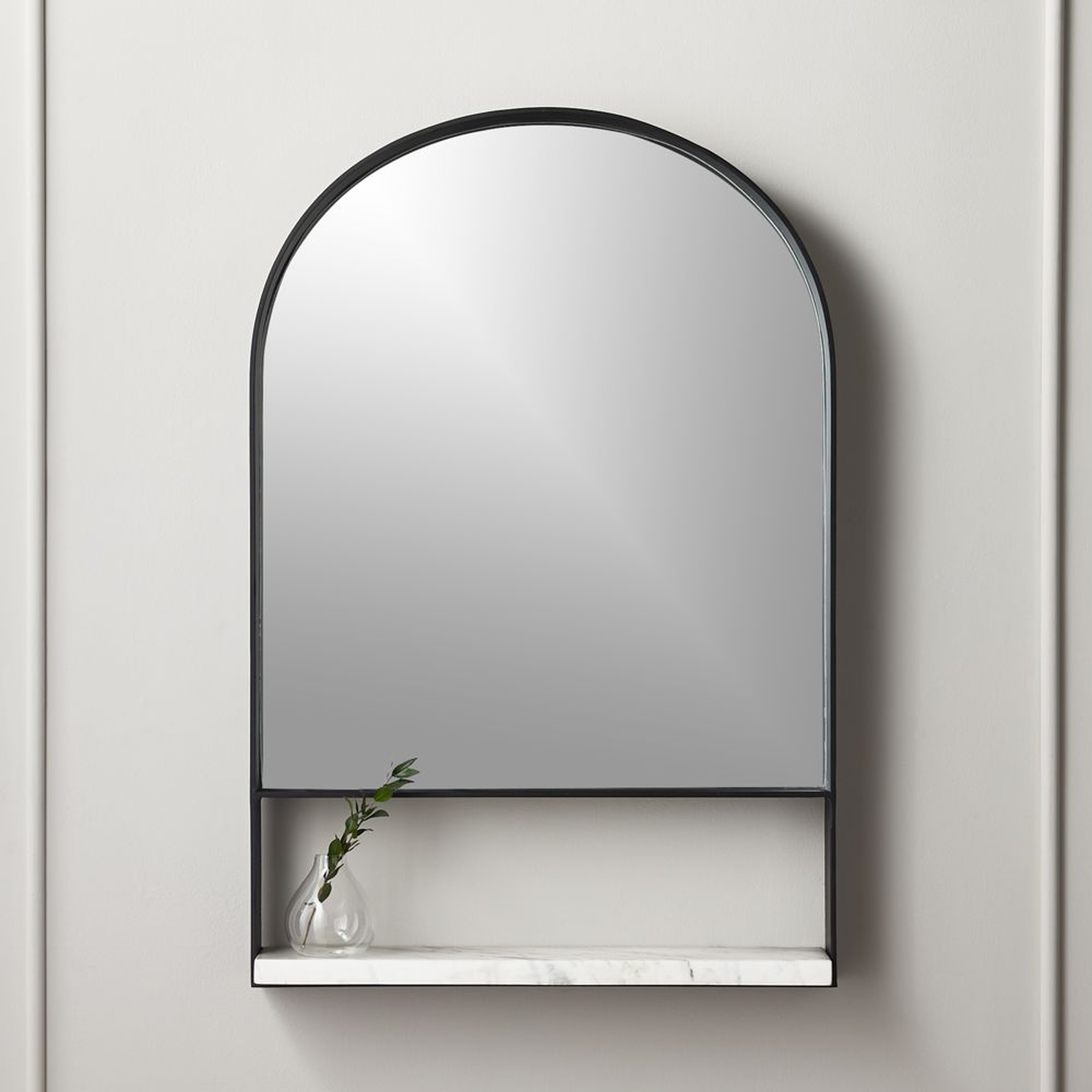 Hugh Wall Mirror with Marble Shelf 24"x36.25" - CB2