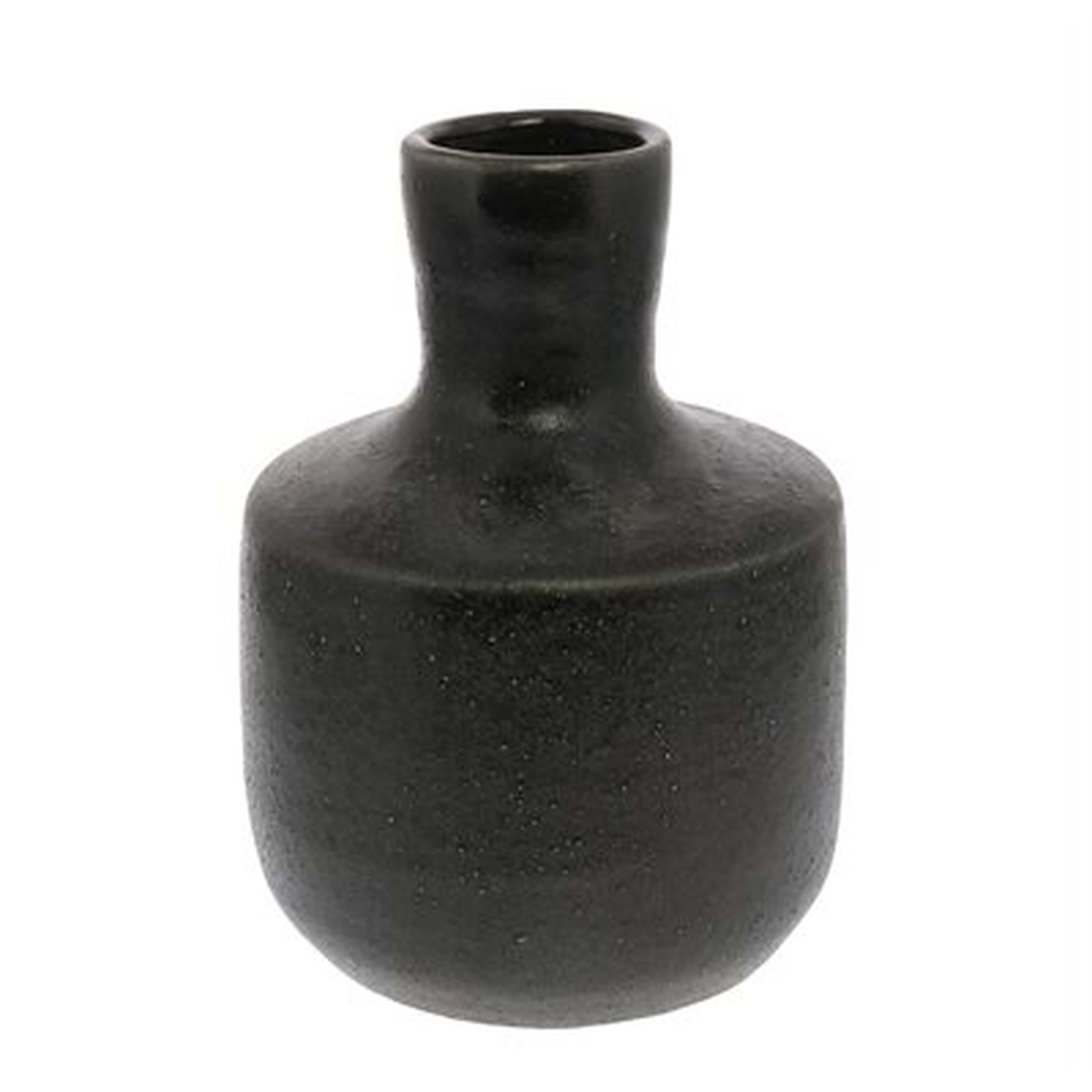 Hewit Black 7.5" Ceramic Table Vase - Wayfair