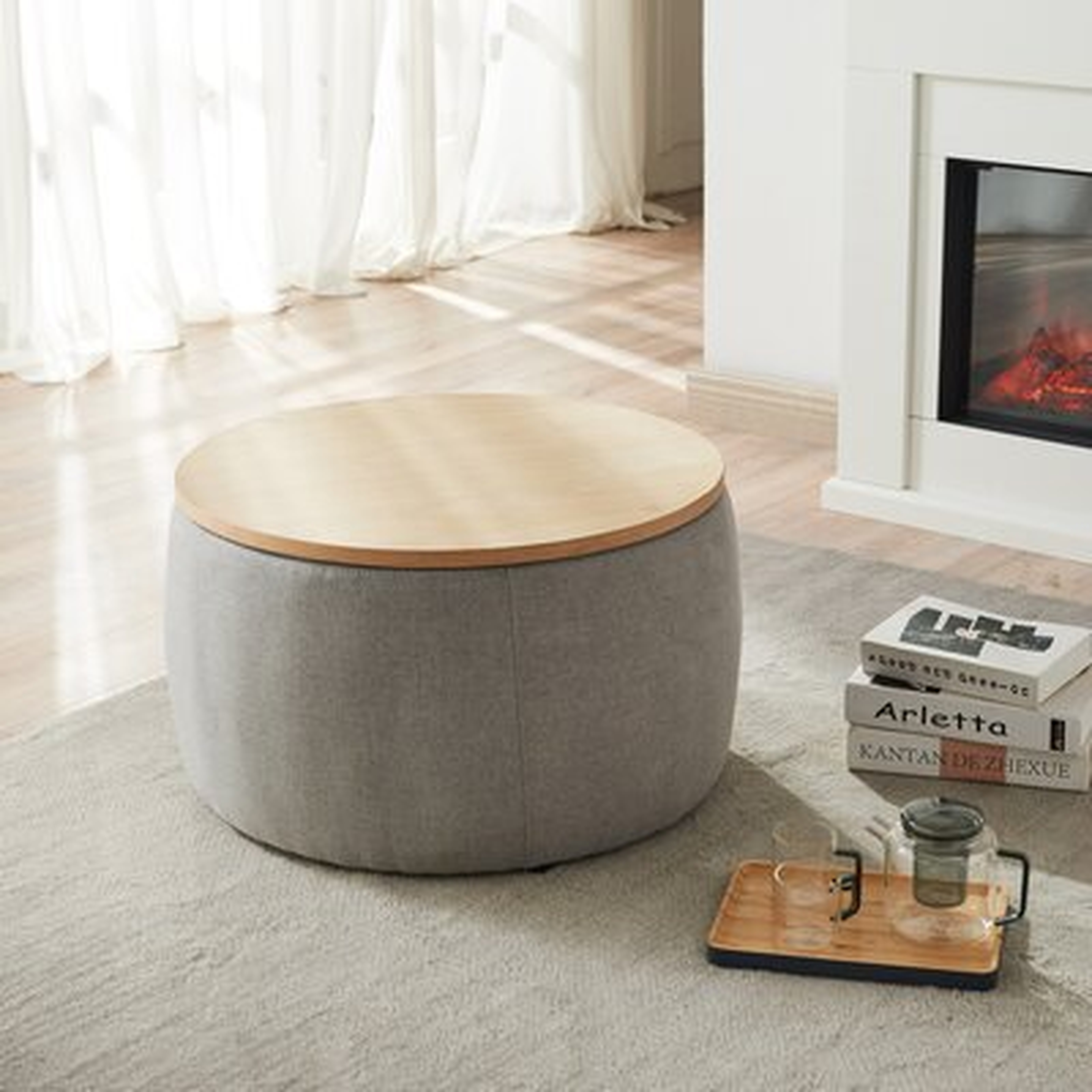 Stancil Drum Coffee Table with Storage - Wayfair