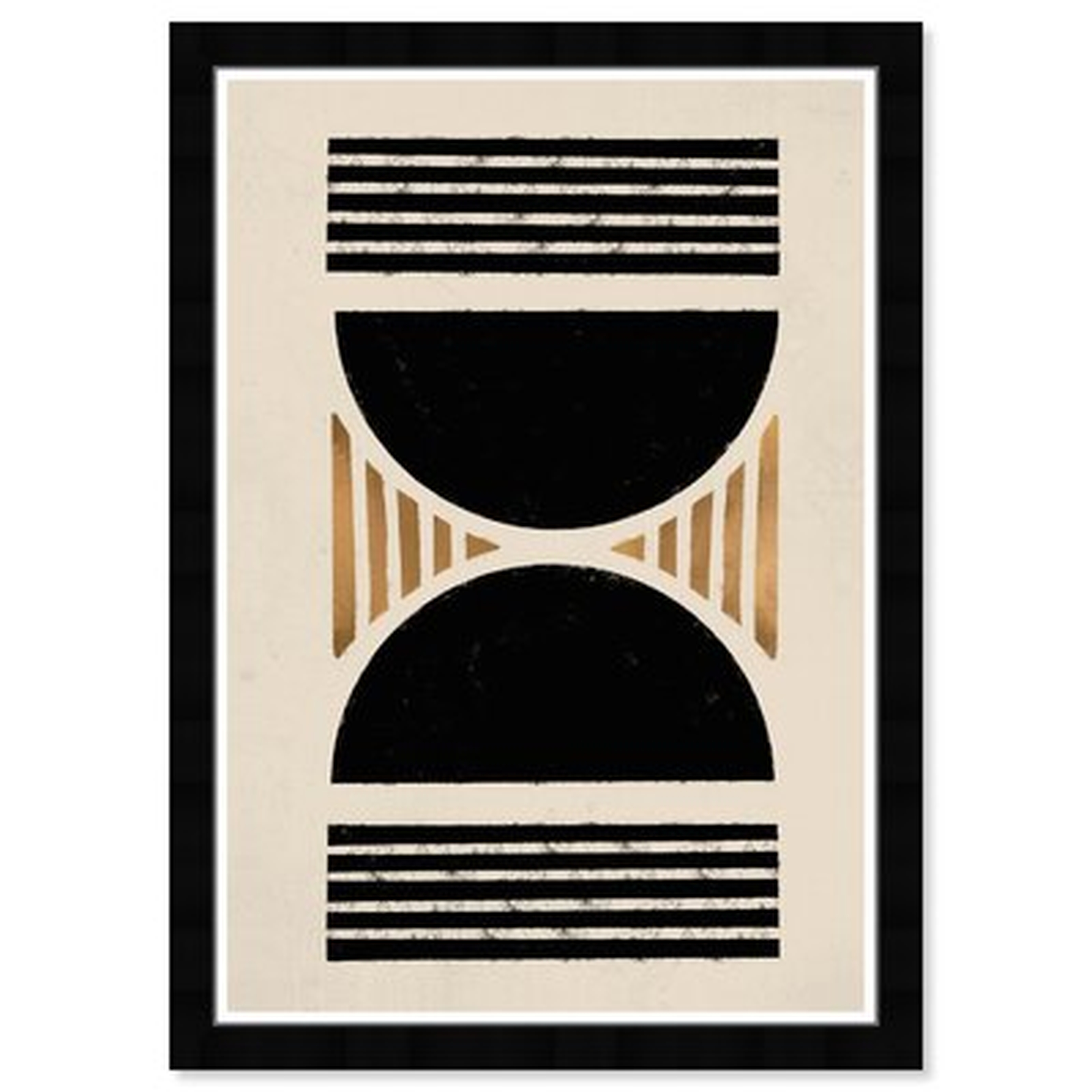 'Abstract Hourglass Shapes' - Picture Frame Graphic Art Print on Paper - Wayfair