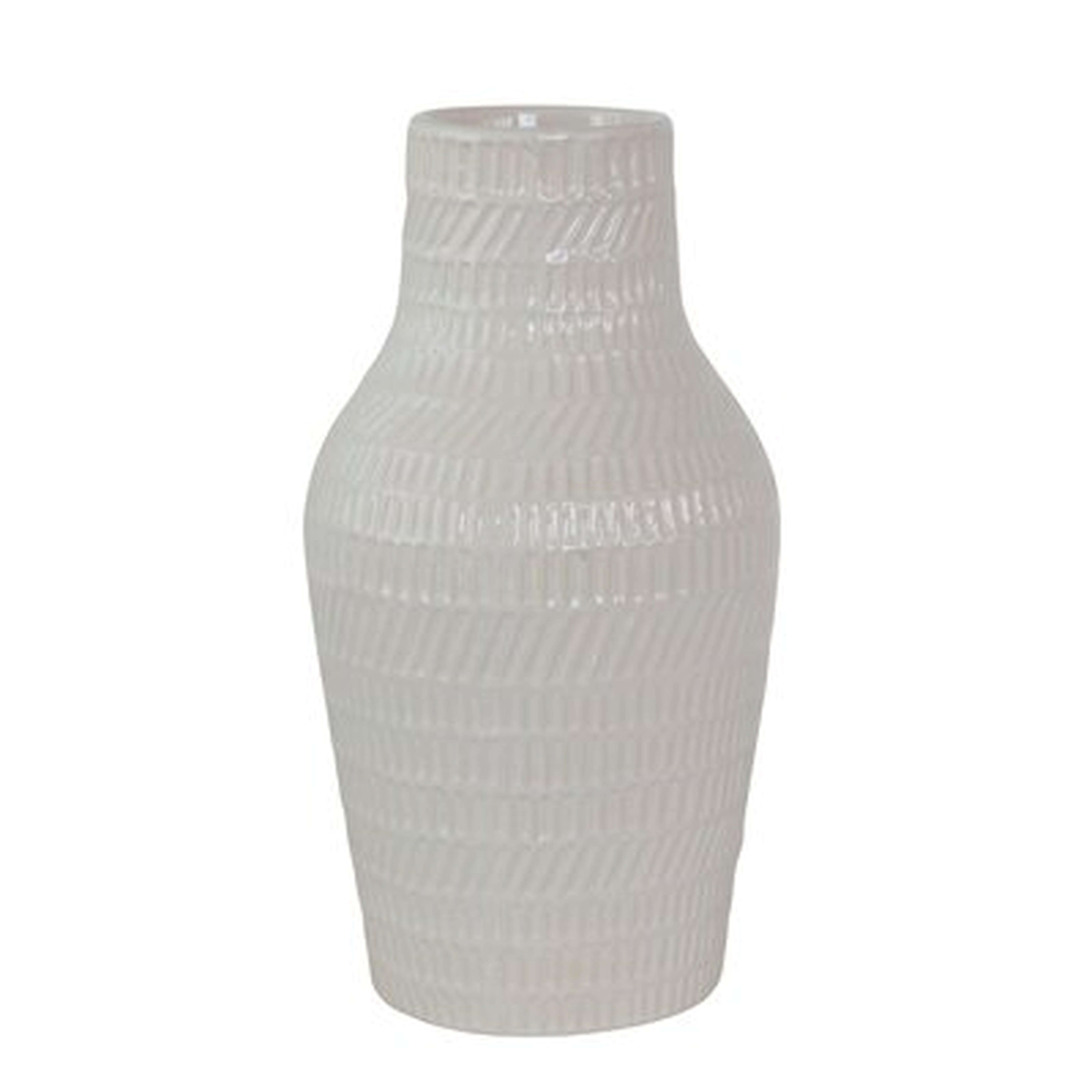 Amanoa White 12" Ceramic Table Vase - Wayfair