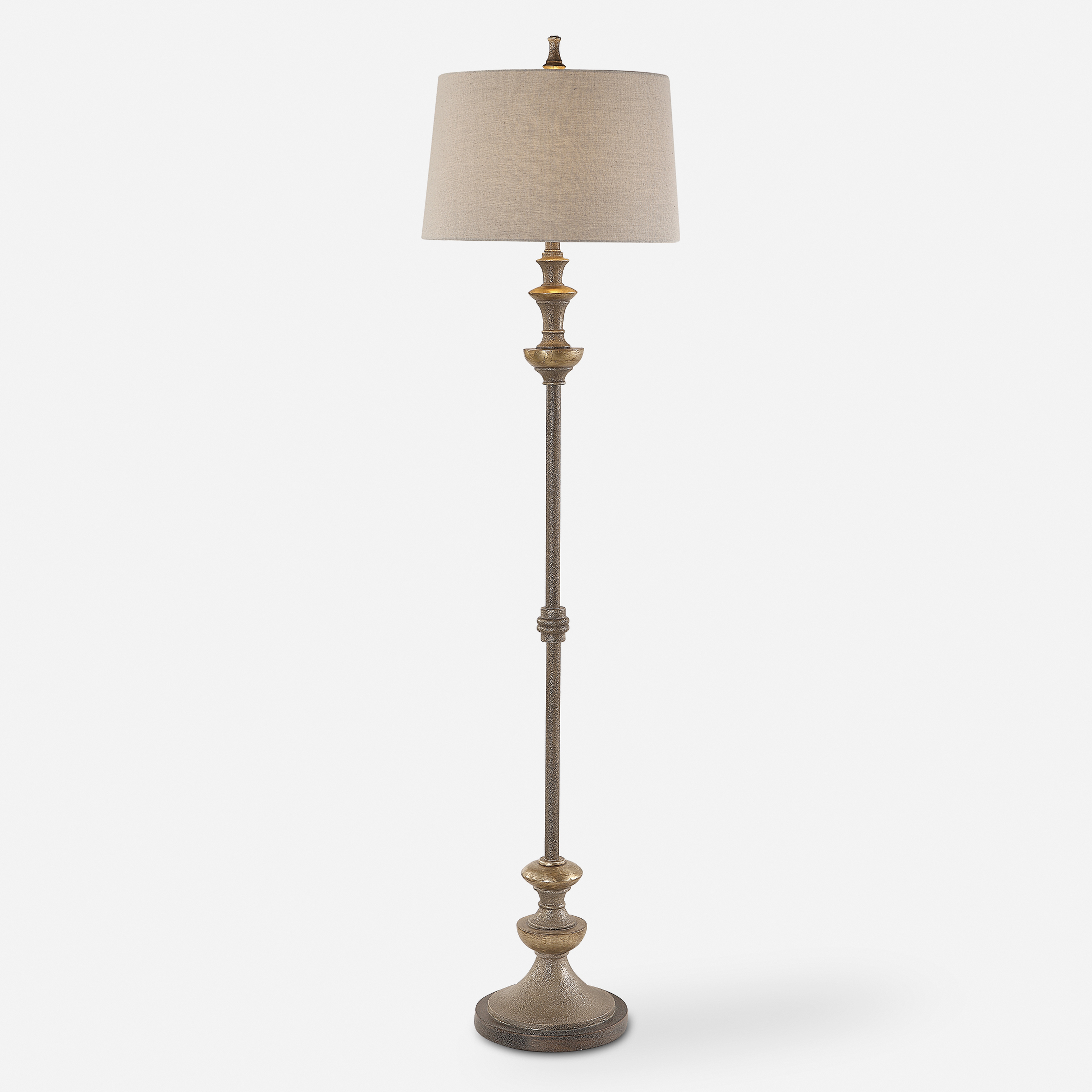 Vetralla Silver Bronze Floor Lamp - Uttermost