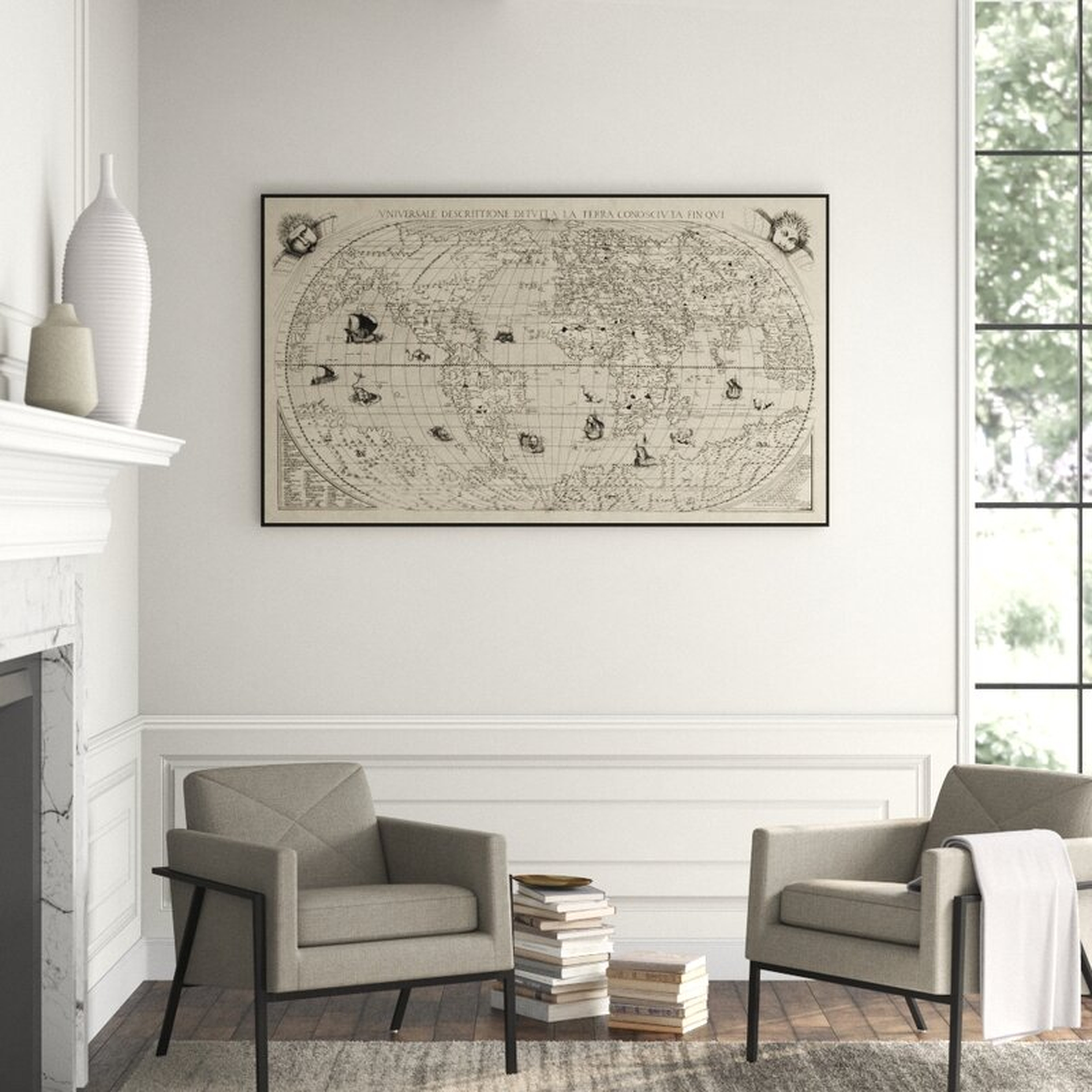 Wendover Art Group World Map - Picture Frame Graphic Art on Canvas - Perigold