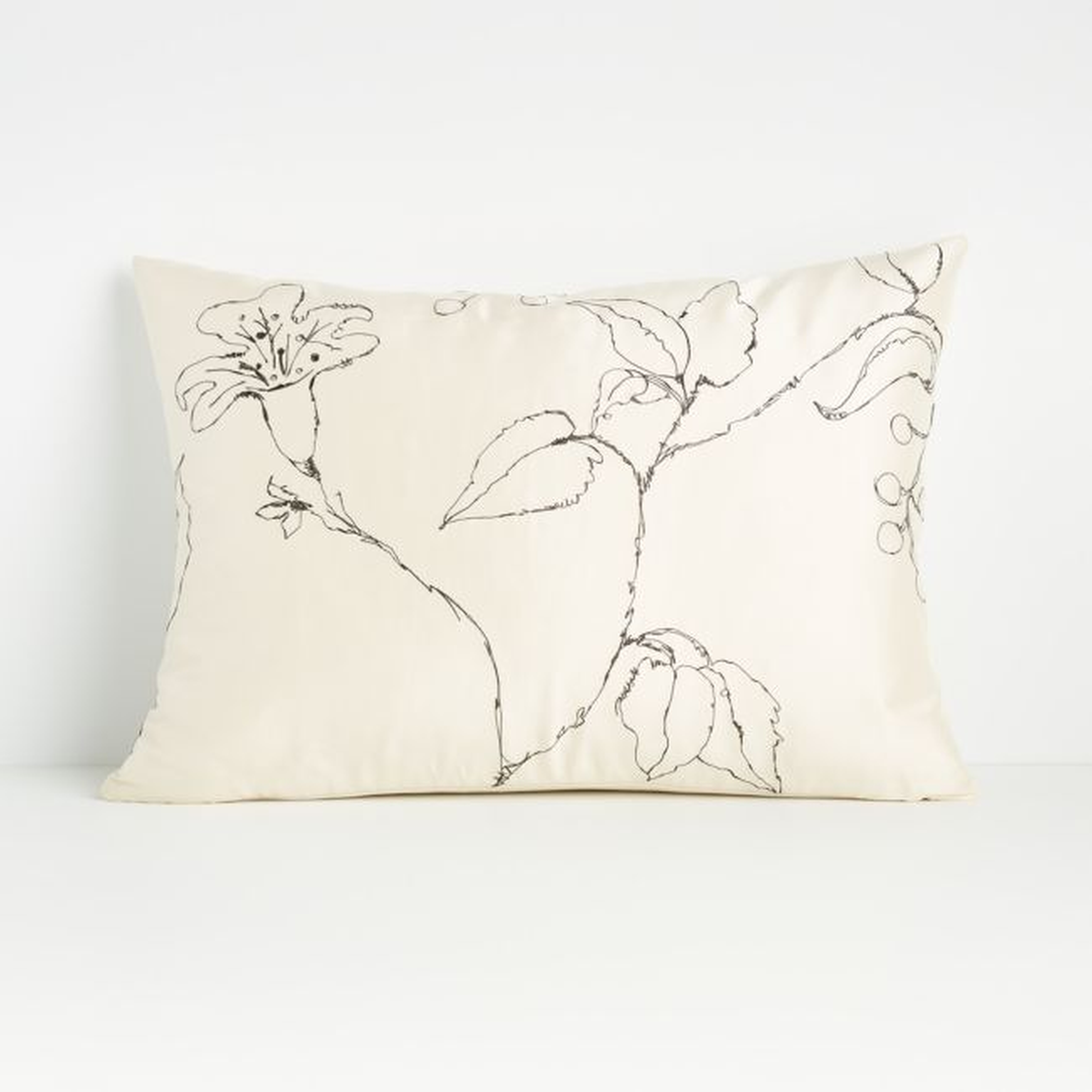 Ivica 22"x15" Pillow with Feather-Down Insert - Crate and Barrel