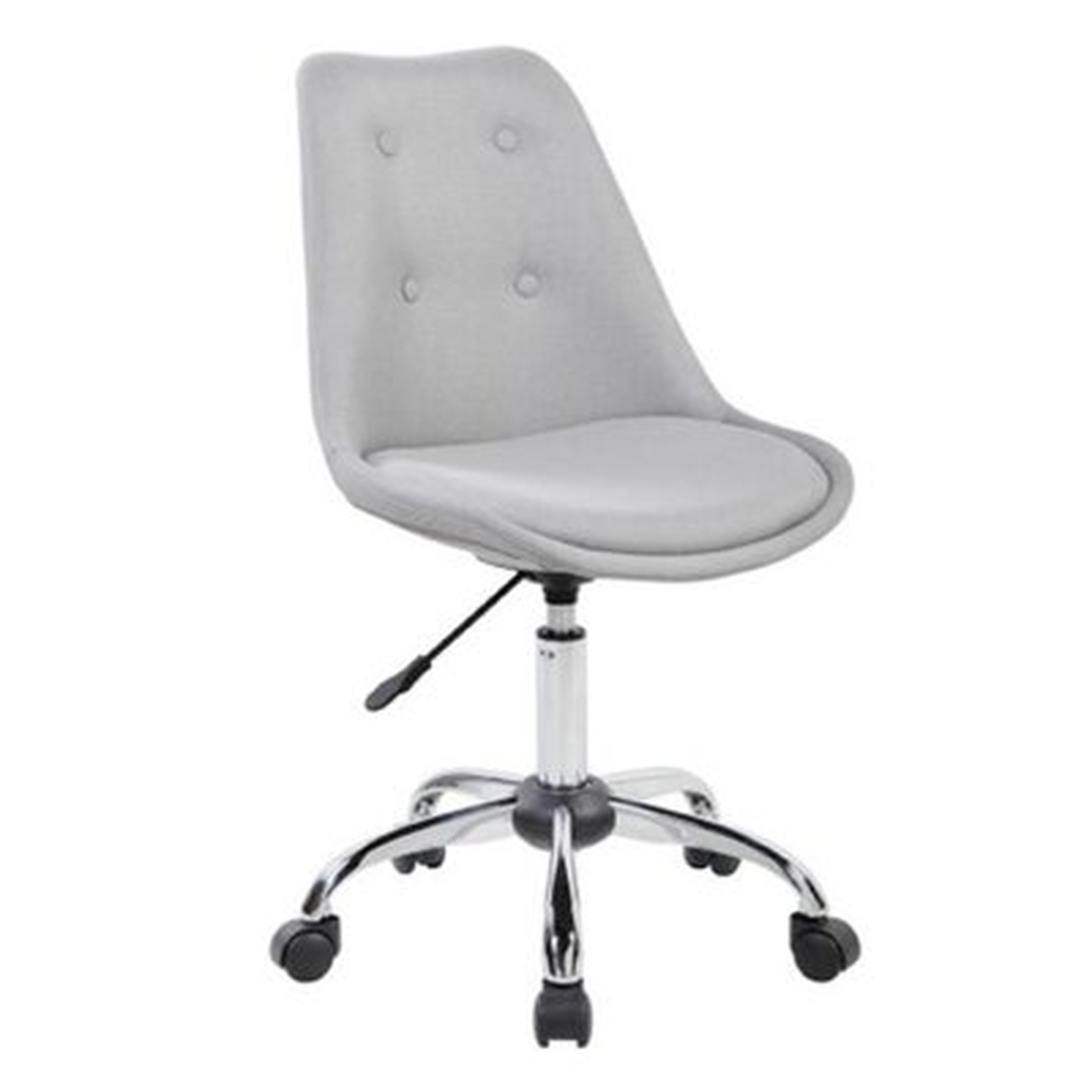 Armless Task Chair With Buttons, Chair, Office Chair, Computer Chair, Writing Chair, Modern Style,grey - Wayfair