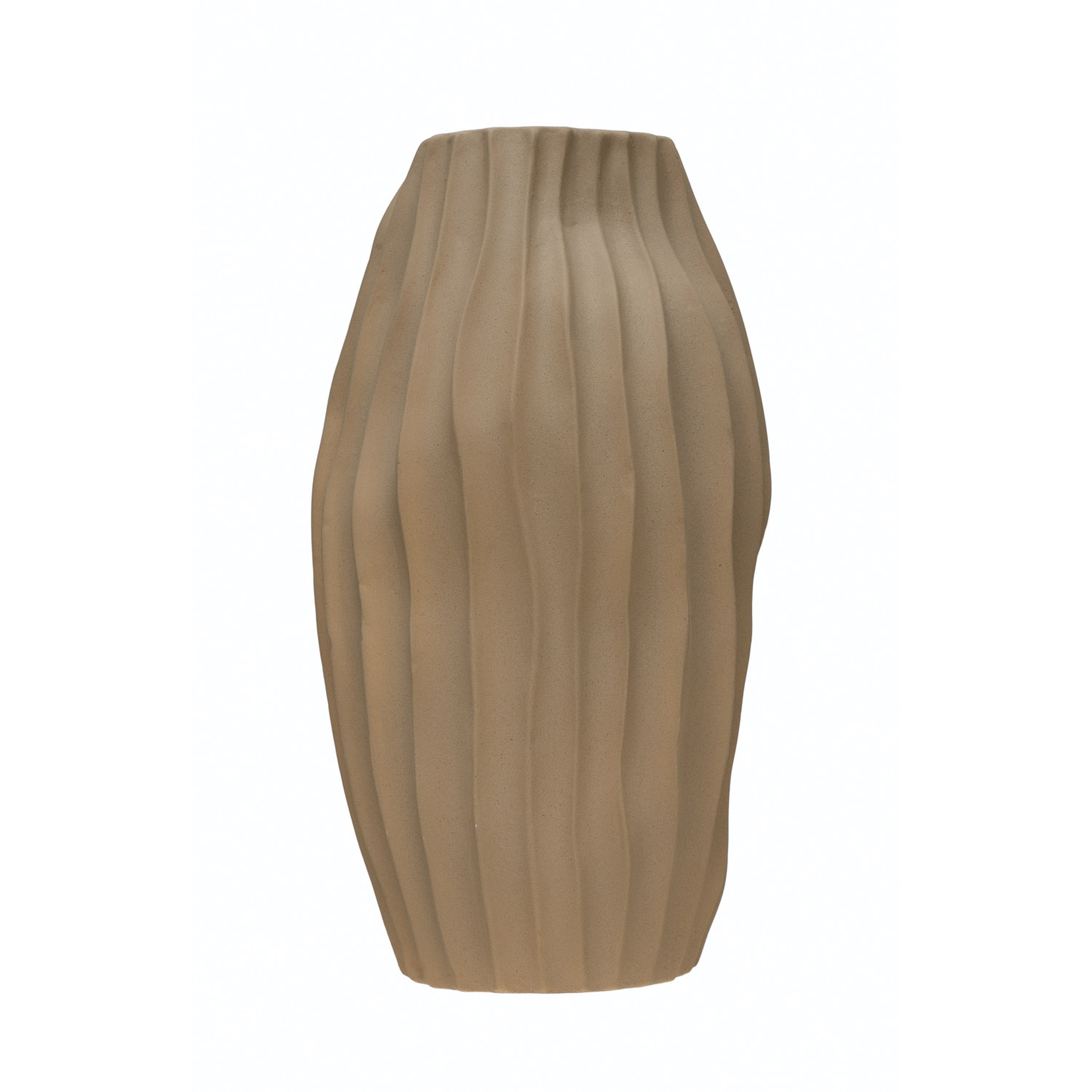 Stoneware Abstract Fluted Vase - Bloomingville