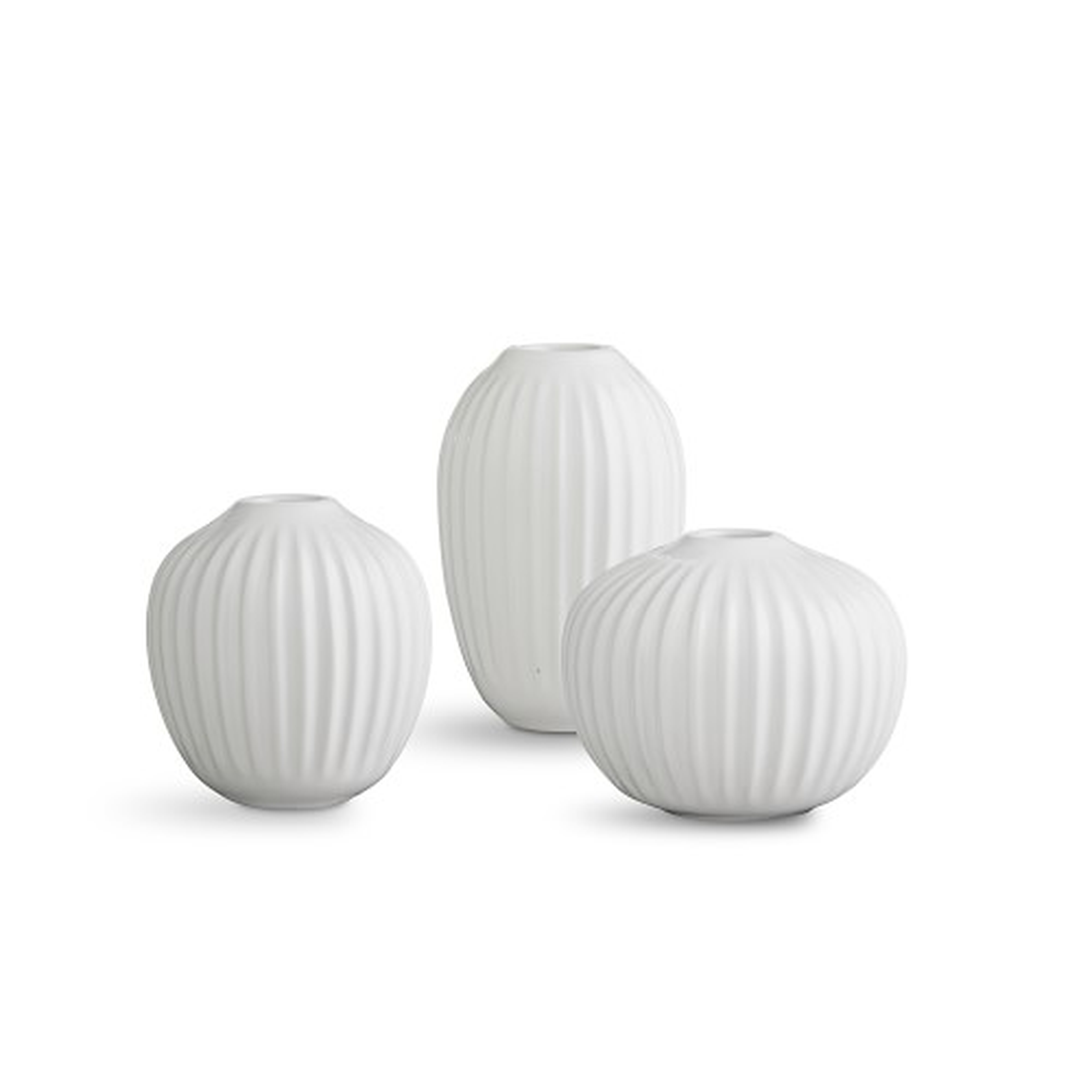 Kahler Hammershoi Miniature Vase, White, Set of 3 - Williams Sonoma