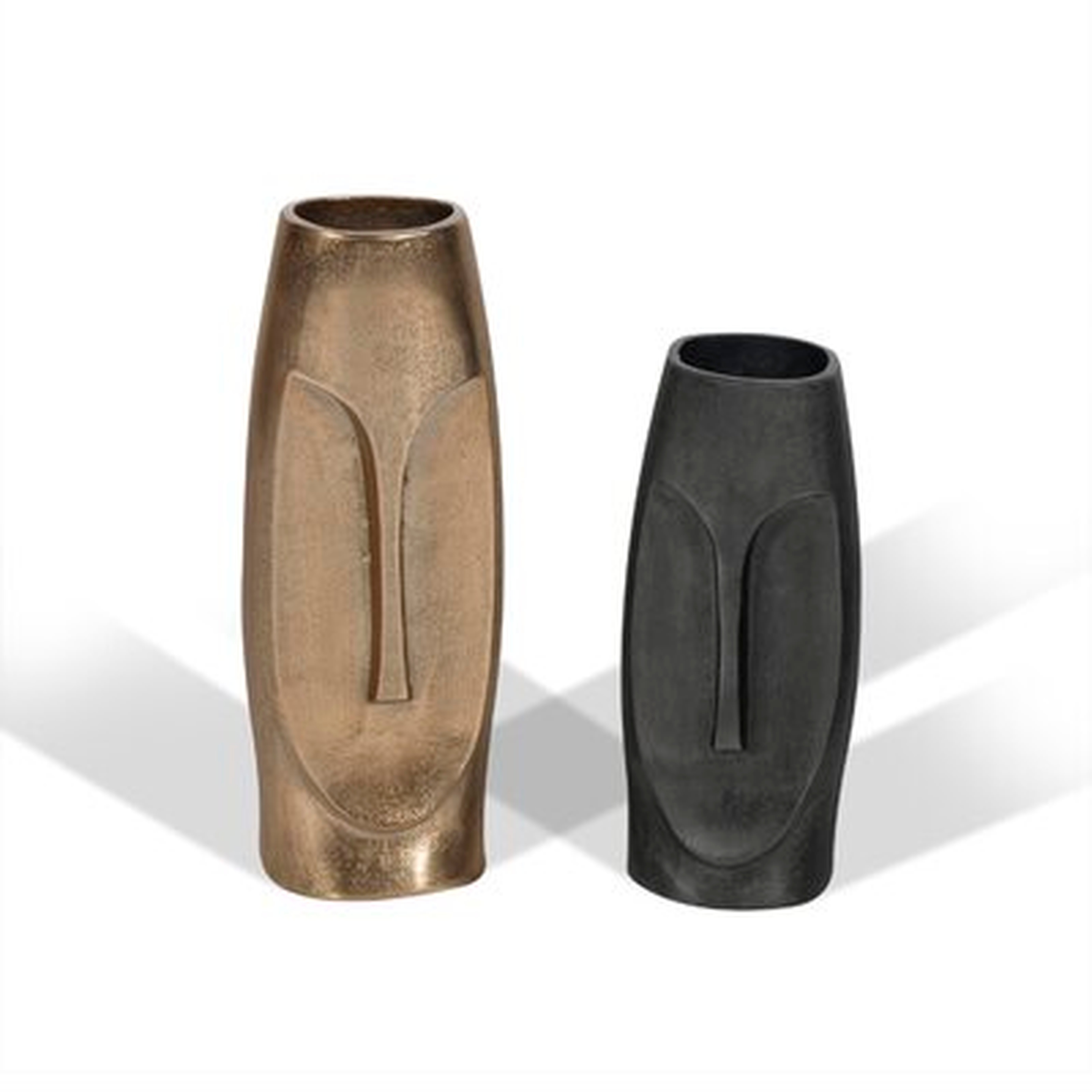 Kalem Gold/Black Indoor/Outdoor Metal Table Vase - Wayfair