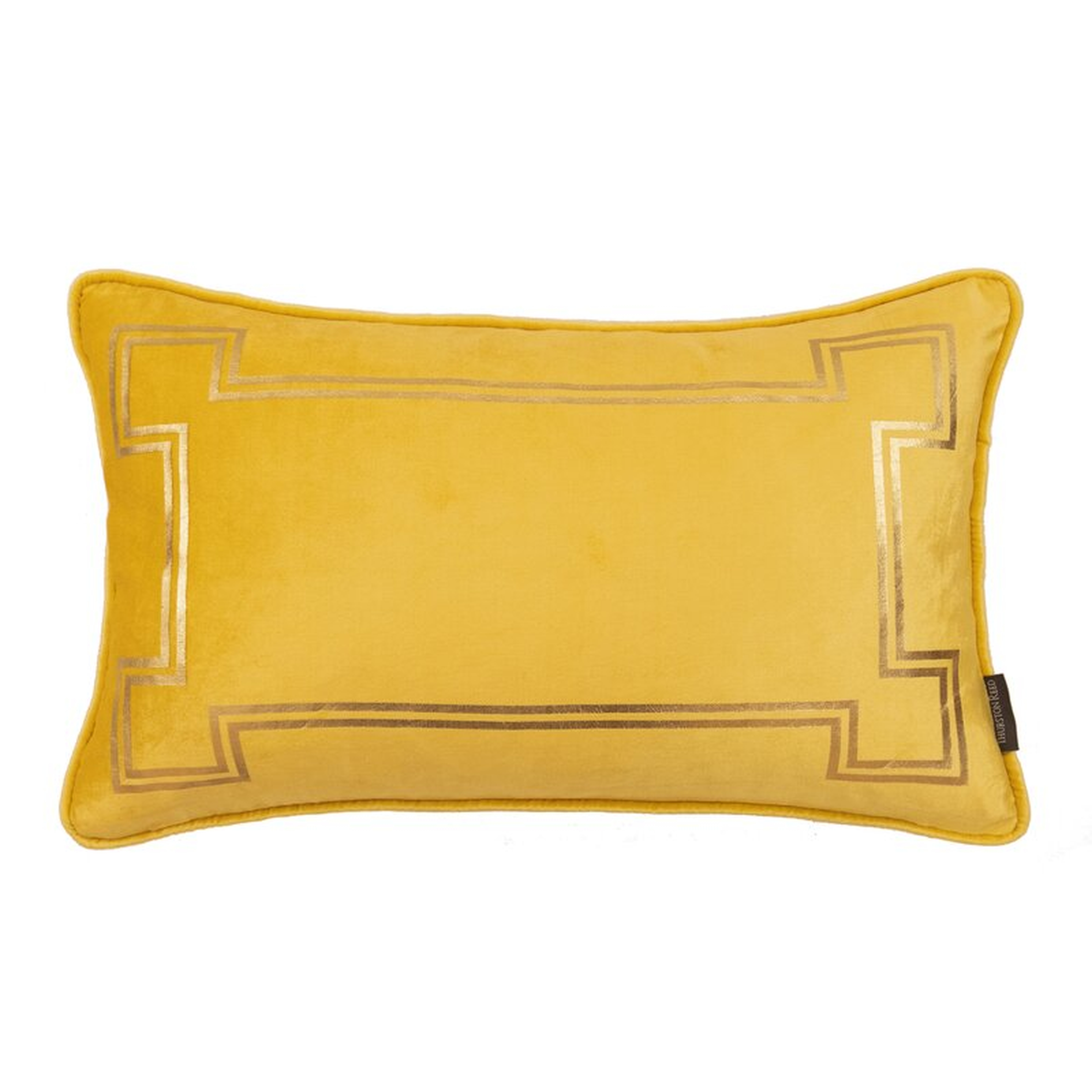 Thurston Reed Velvet Feathers Lumbar Pillow Color: Mustard Yellow - Perigold