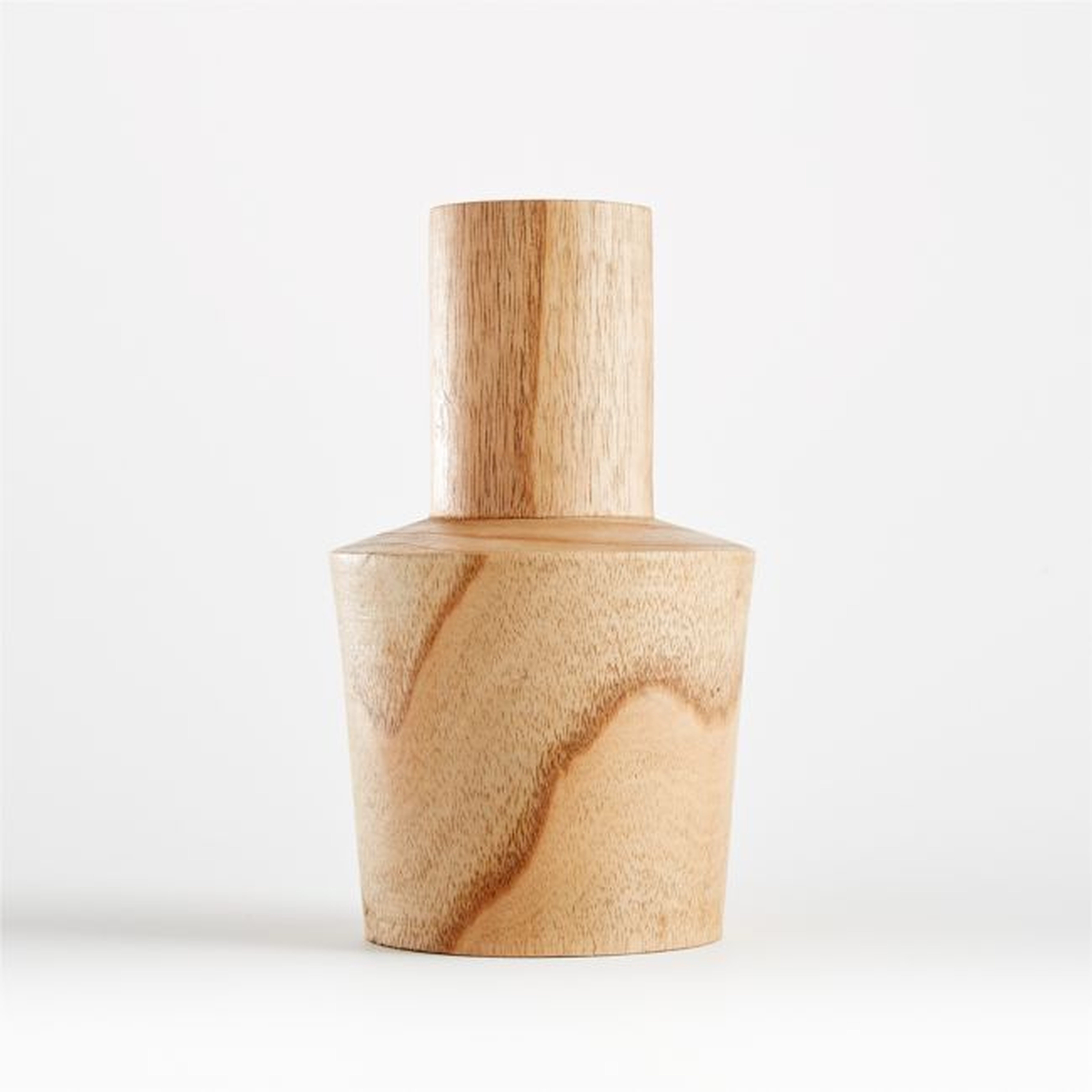 Orla Medium Natural Wood Vase - Crate and Barrel