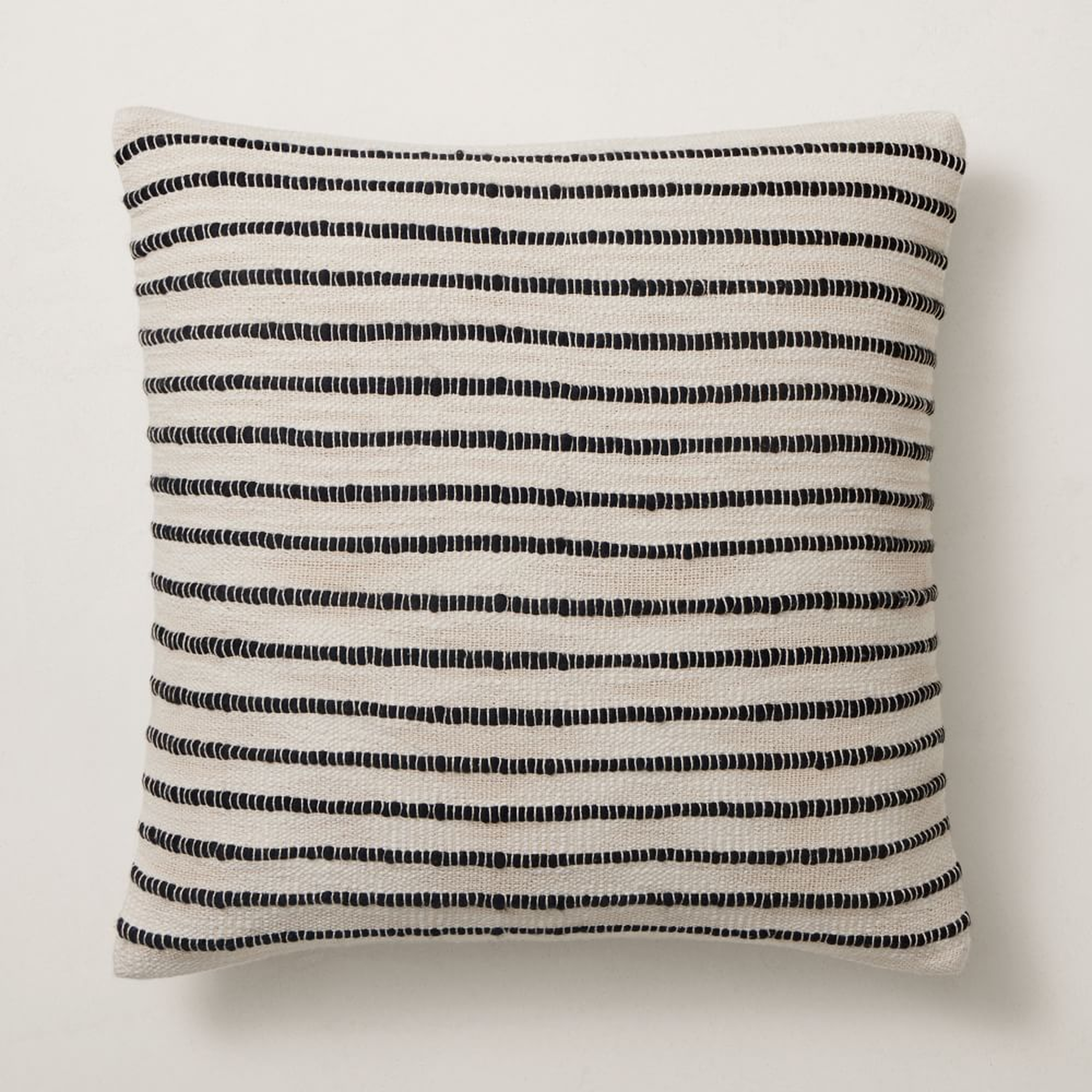 Soft Corded Pillow Cover, 20"x20", Black - West Elm