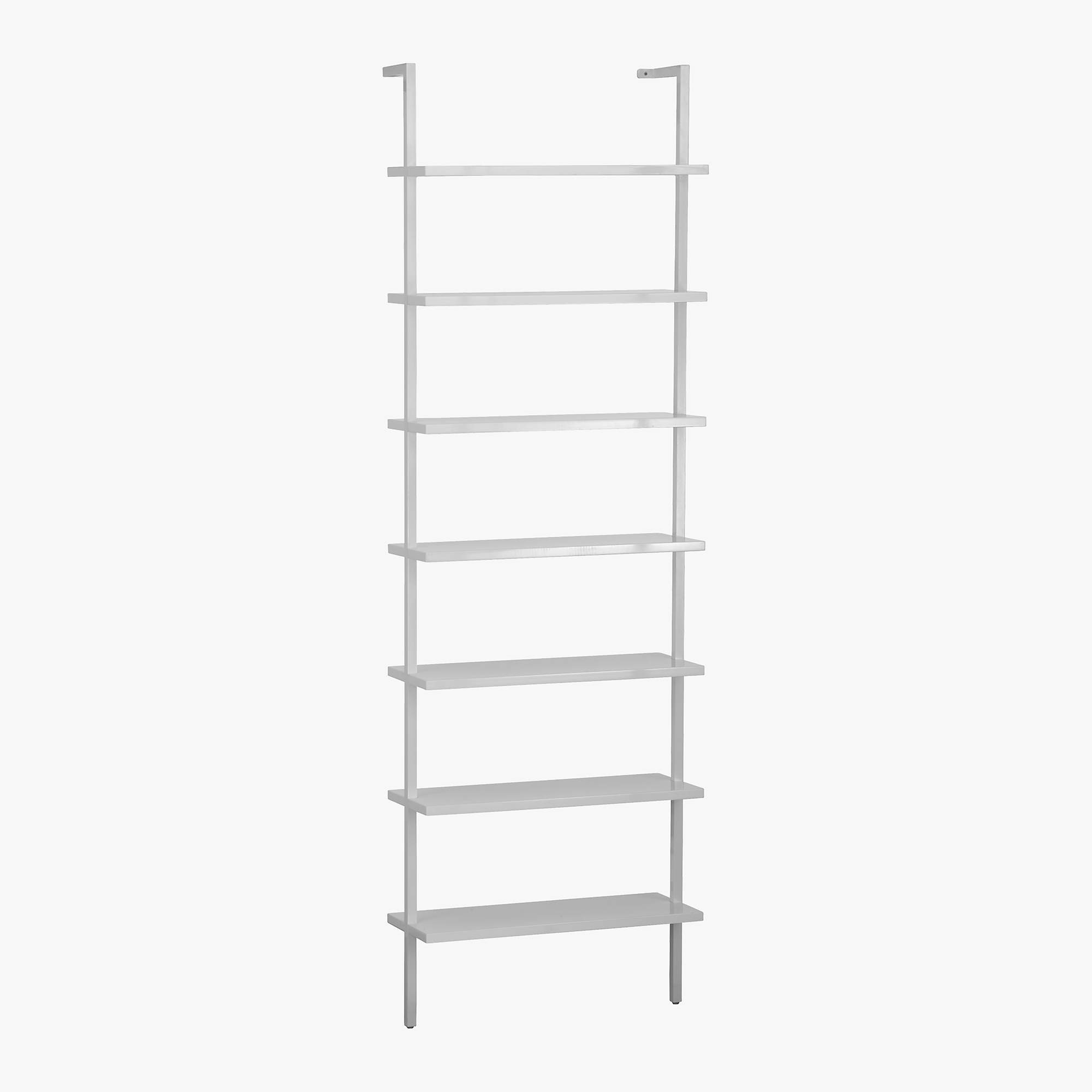 Stairway Wall Mounted Bookcase, White, 96" - CB2