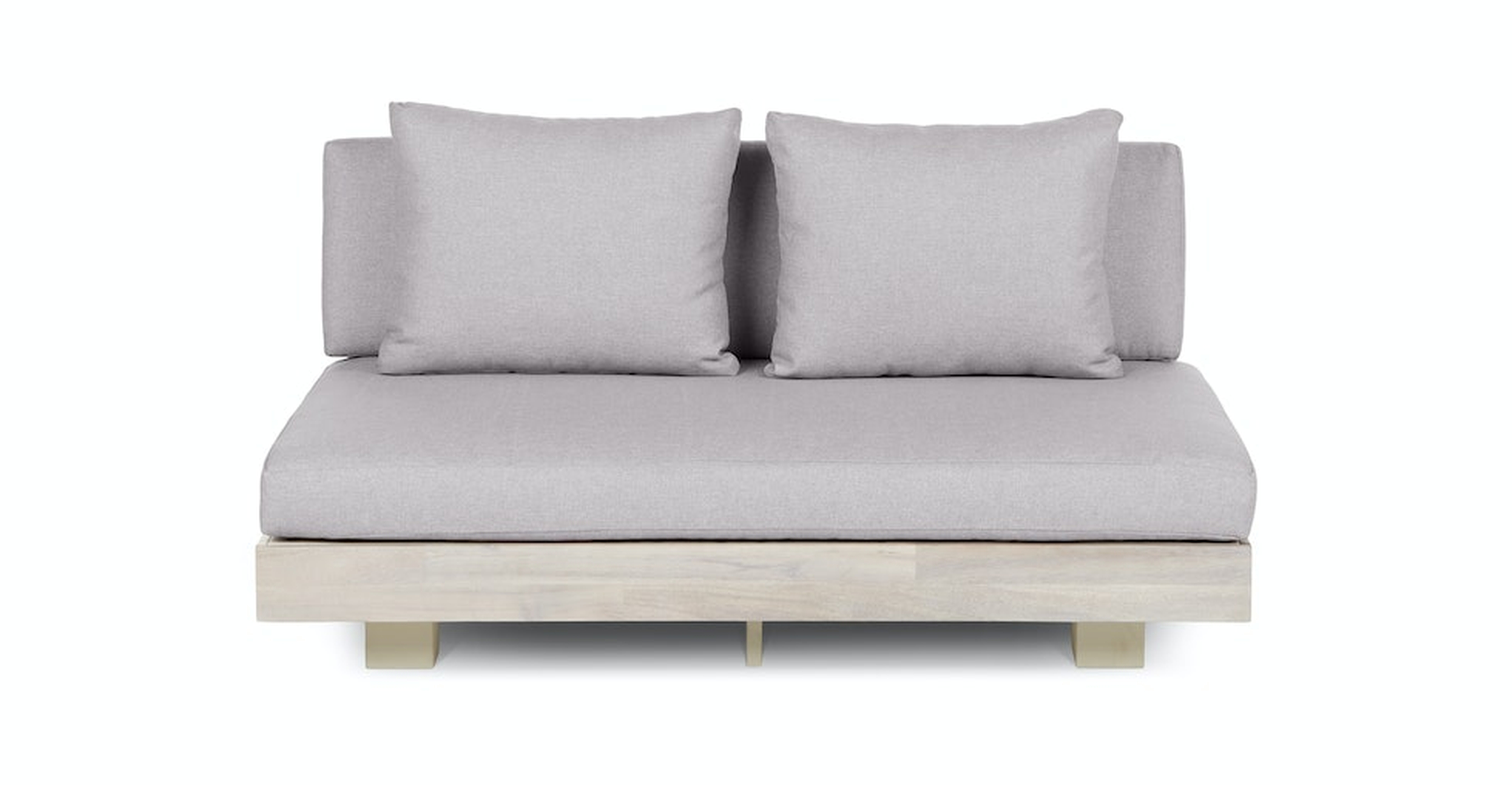 Lubek 50" Outdoor Low Loveseat - Beach Sand - Article