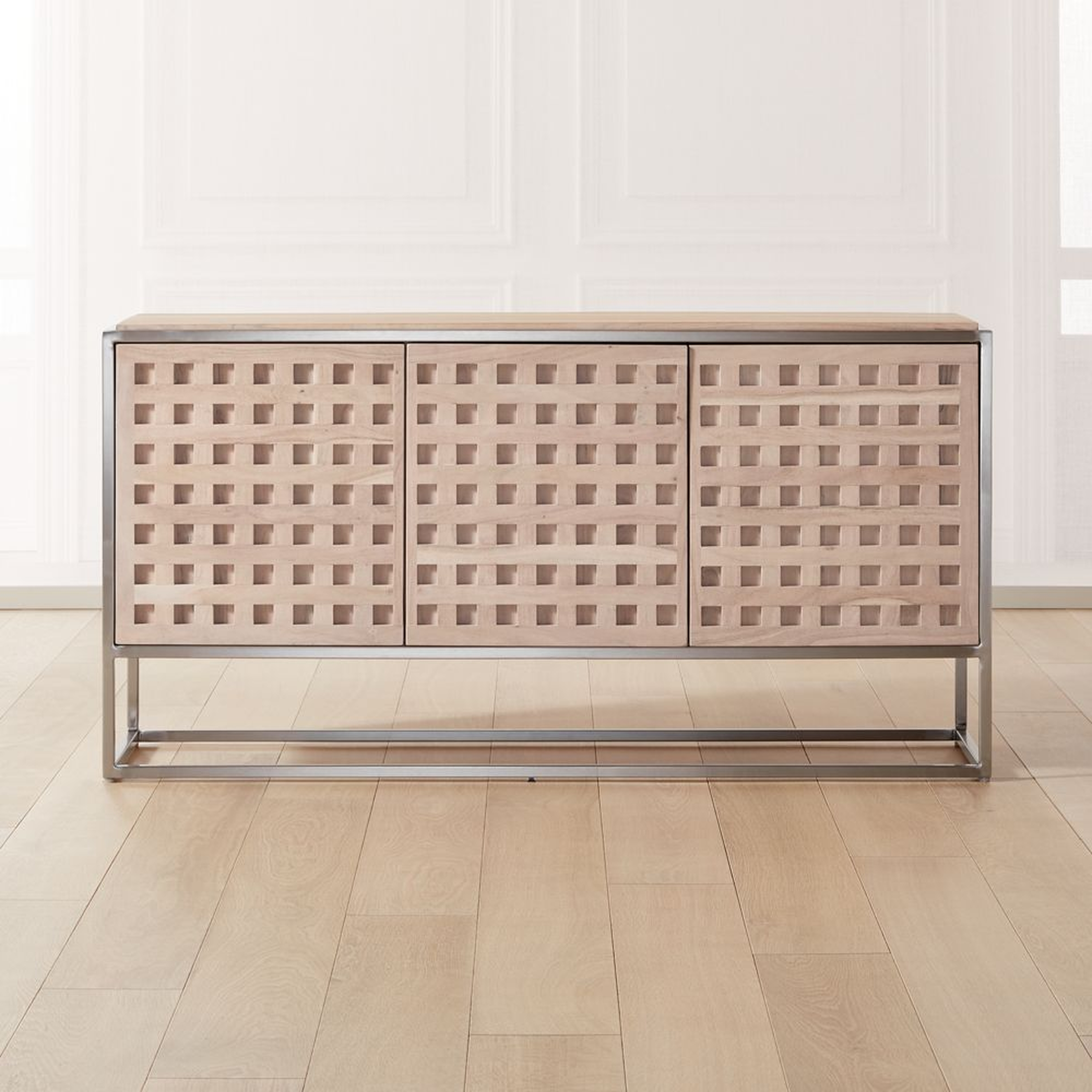 Cut Out Wood and Metal Credenza - CB2