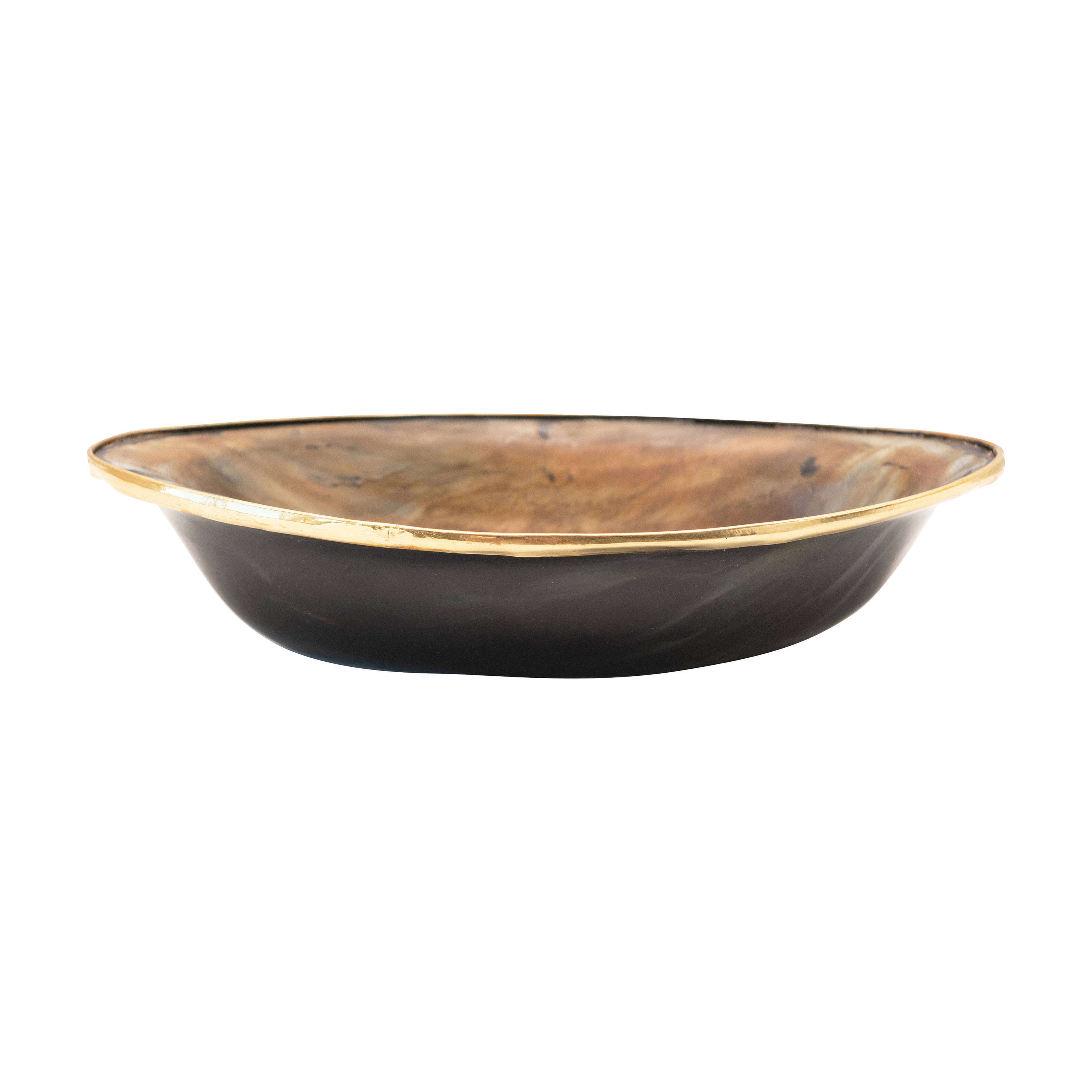 Horn Bowl with Brass Rim (Each One Will Vary) - Nomad Home