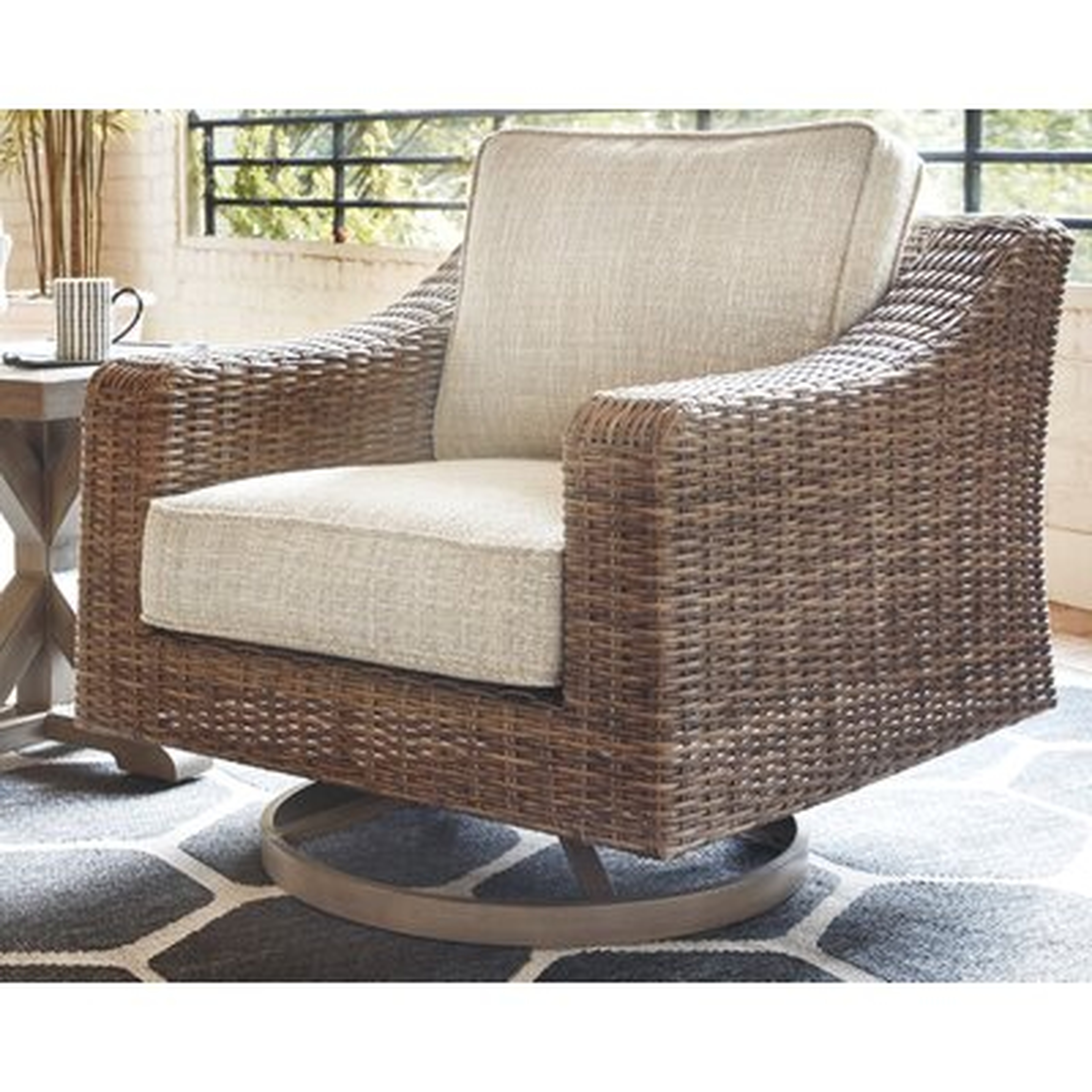 Gilchrist Swivel Patio Chair with Cushions - Birch Lane