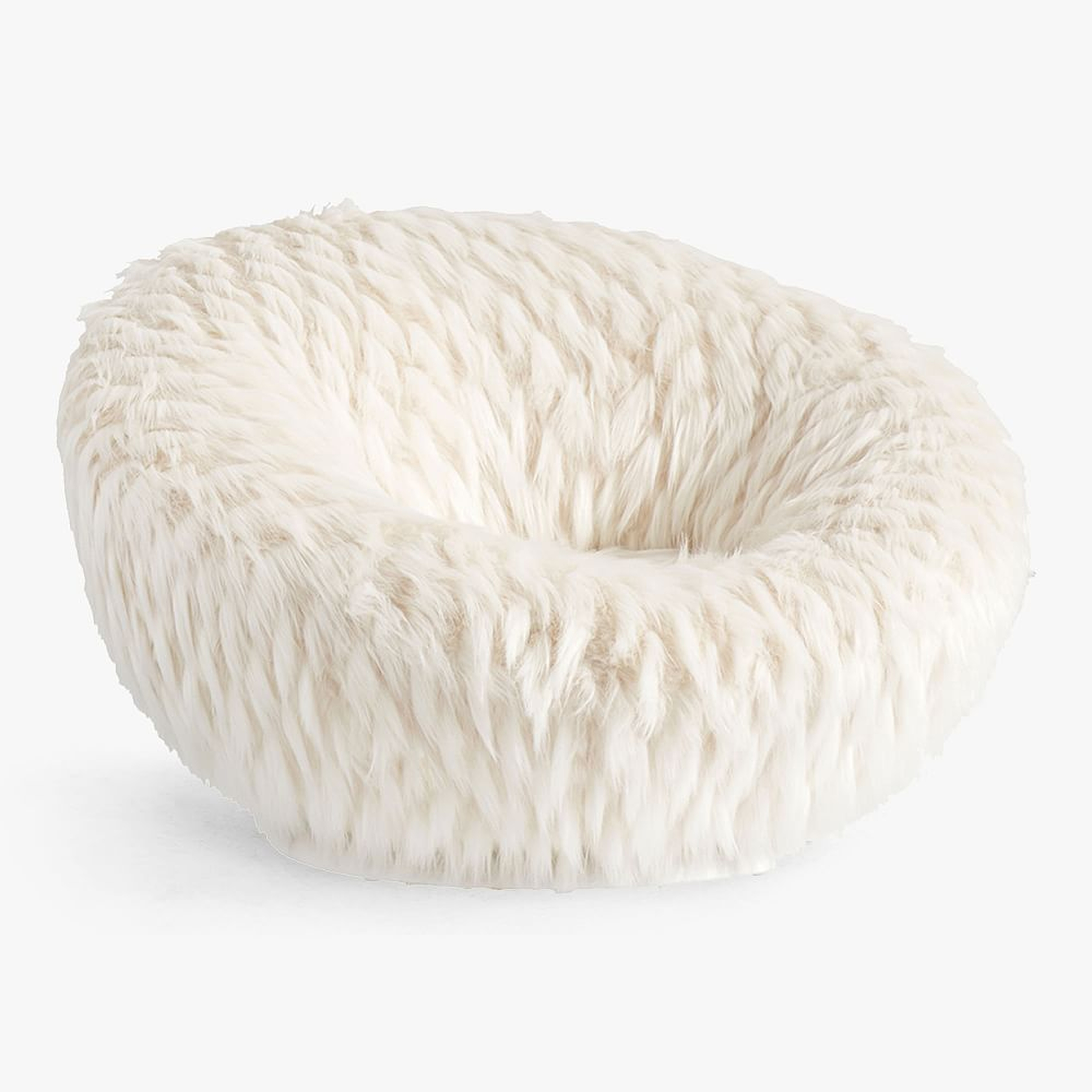 Winter Fox Ivory Groovy Swivel Chair, In Home Delivery - Pottery Barn Teen