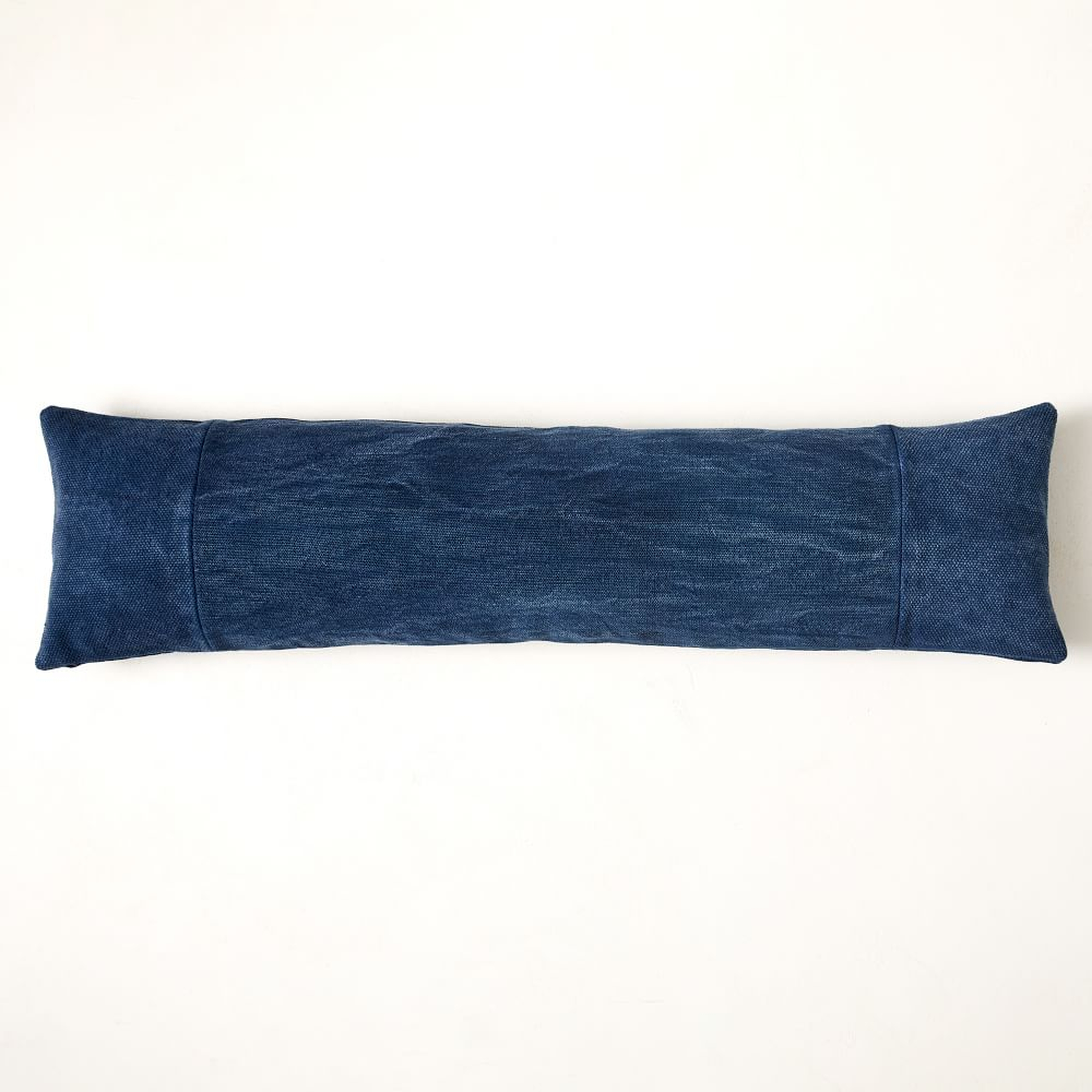 Cotton Canvas Pillow Cover, 12"x46", Midnight - West Elm