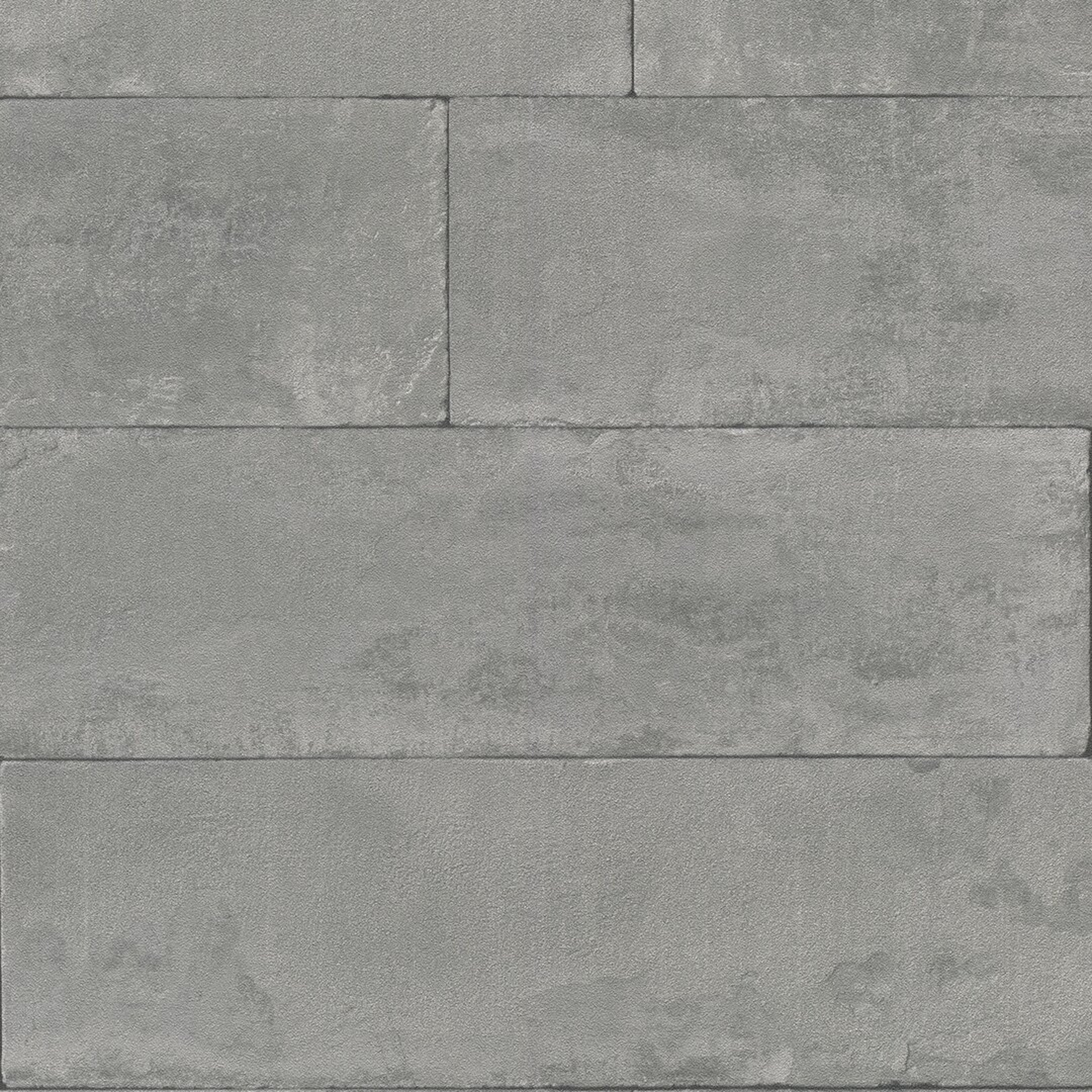 "Galerie Wallcoverings Concrete Blocks 33' L x 20.87"" W Textured Wallpaper Roll" - Perigold