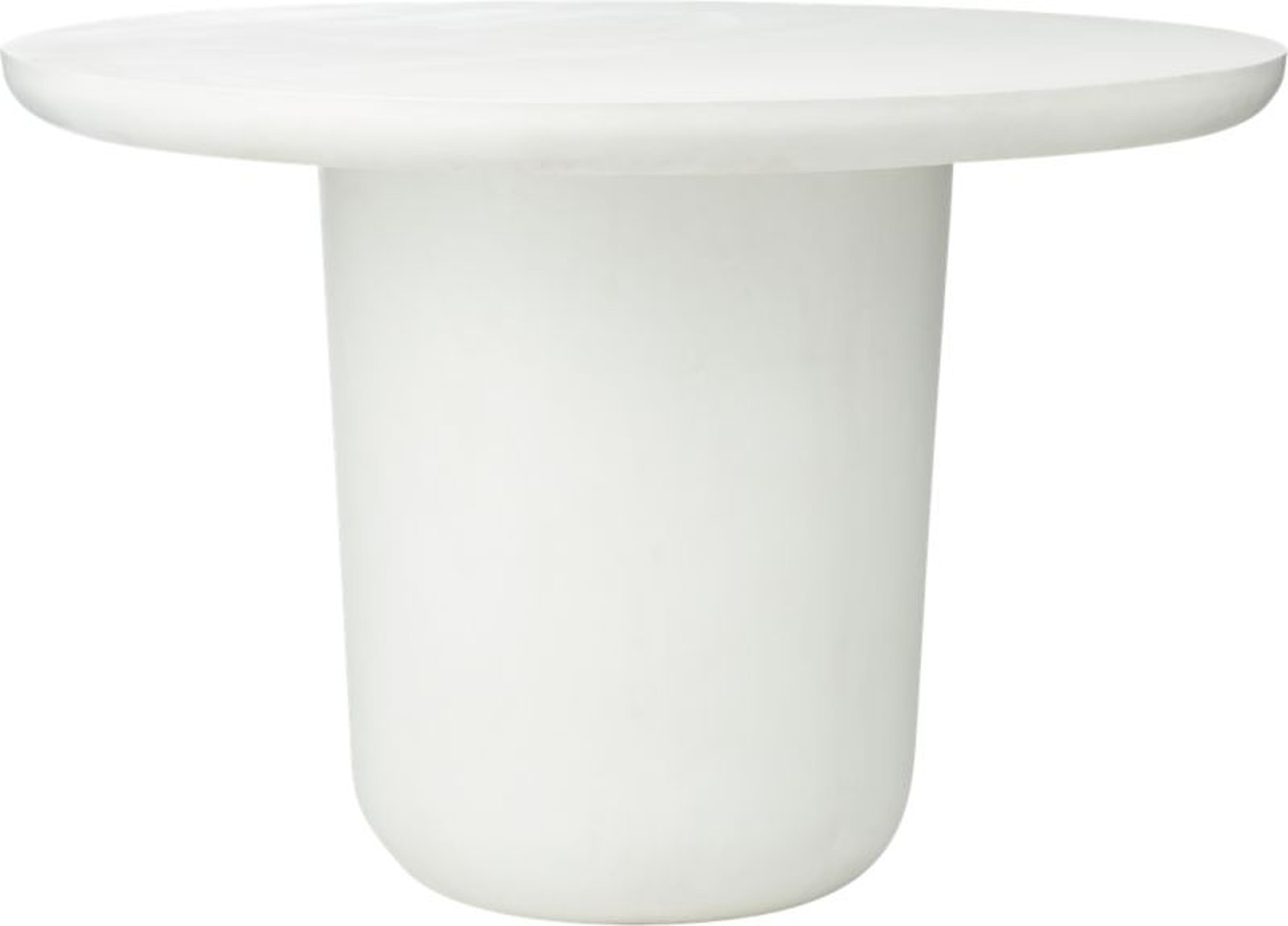 Lola Round Ivory Concrete Dining Table 45" - CB2